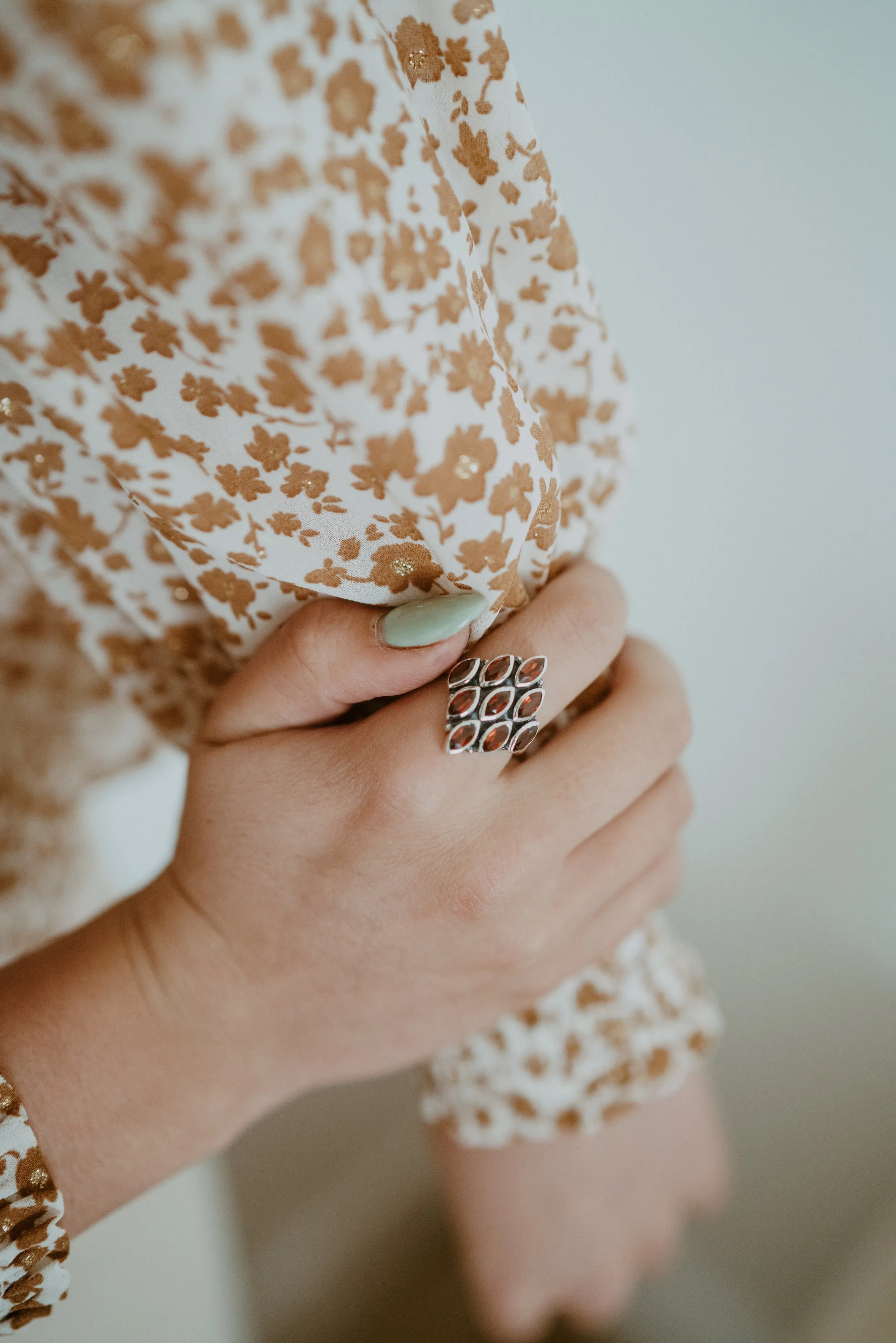 Lilly Ring | Red Garnet sold by Goldie Lew product image thumbnail 3