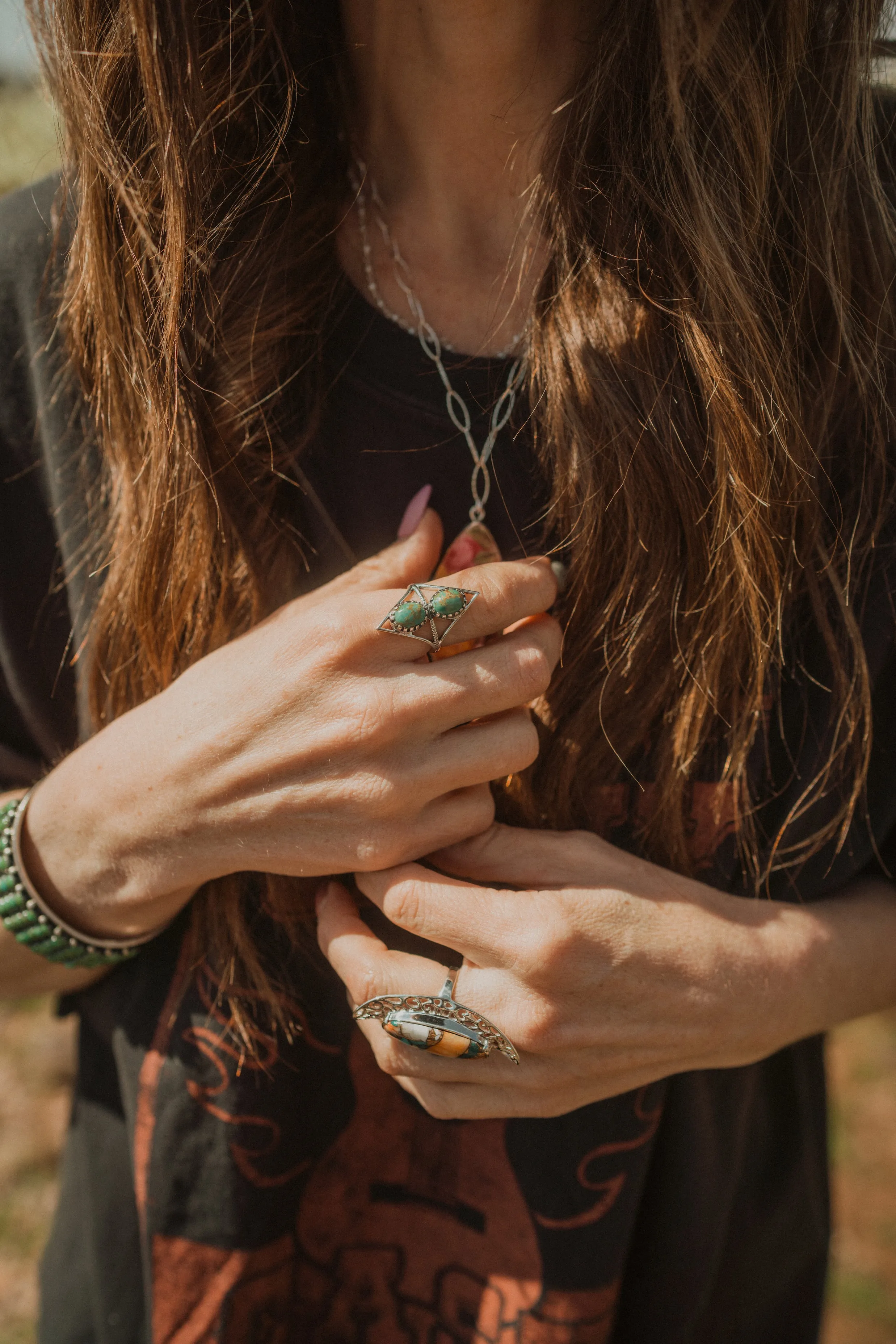 Zaria Ring | Turquoise sold by Goldie Lew product image thumbnail 2