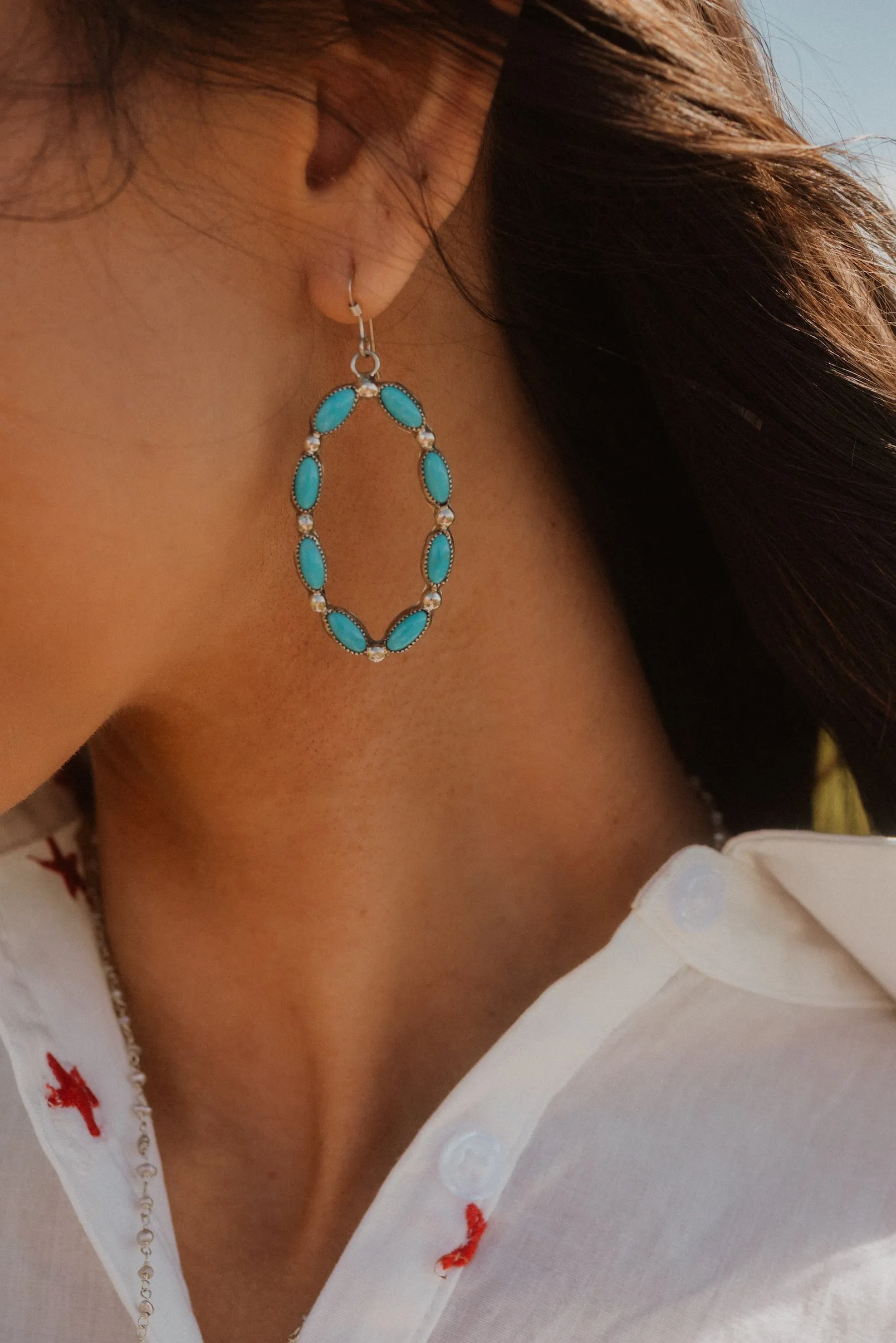 Dallas Earrings | Turquoise - FINAL SALE sold by Goldie Lew