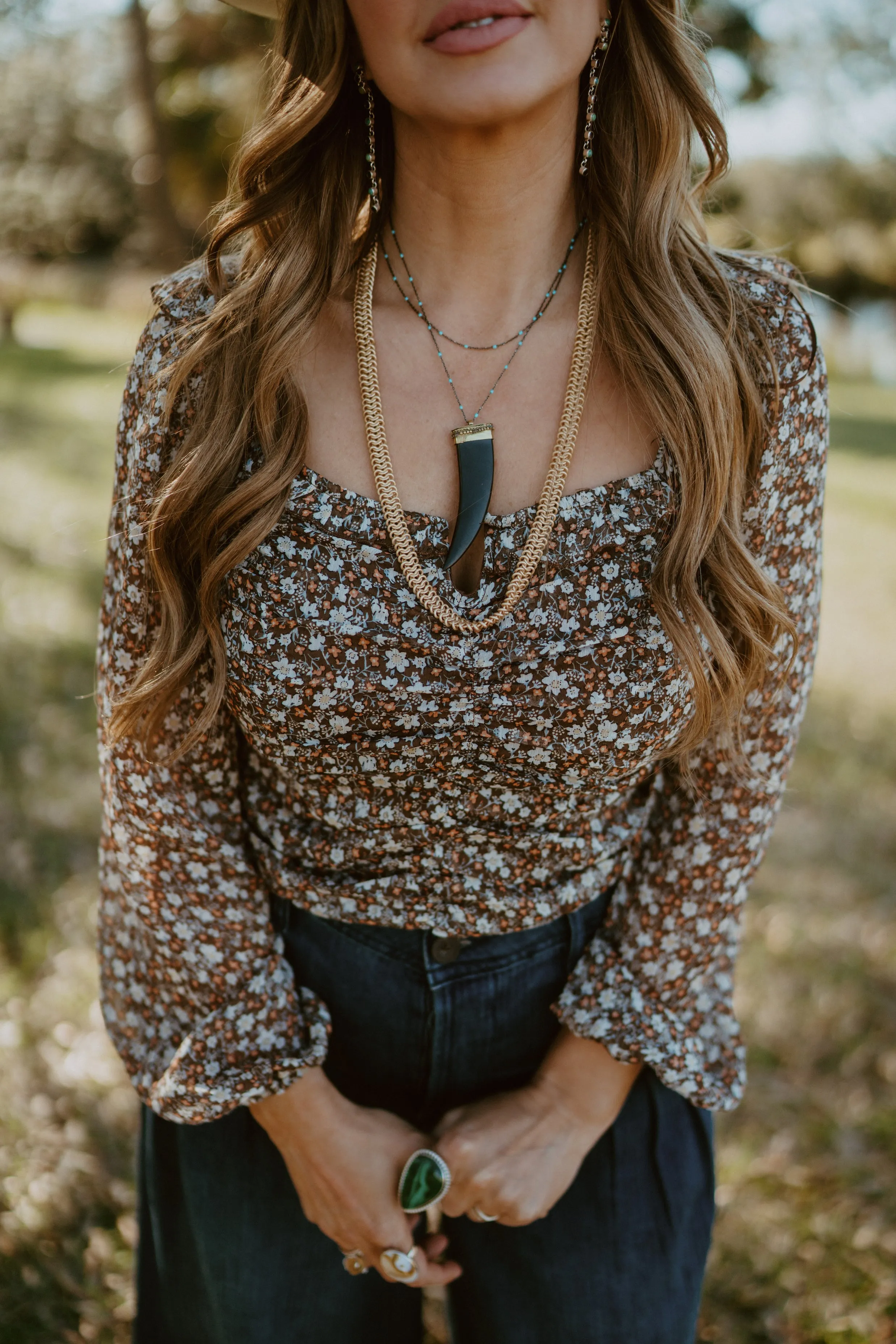 Knox Necklace | Turquoise sold by Goldie Lew product image thumbnail 3