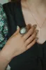Kippa Ring | Howlite + Black Onyx sold by Goldie Lew