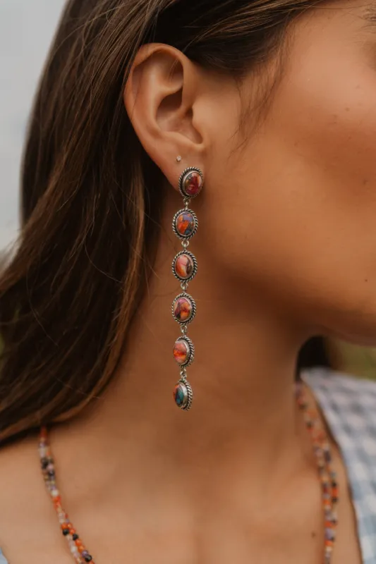 Shelly Earrings | Pink Spiny Turquoise sold by Goldie Lew