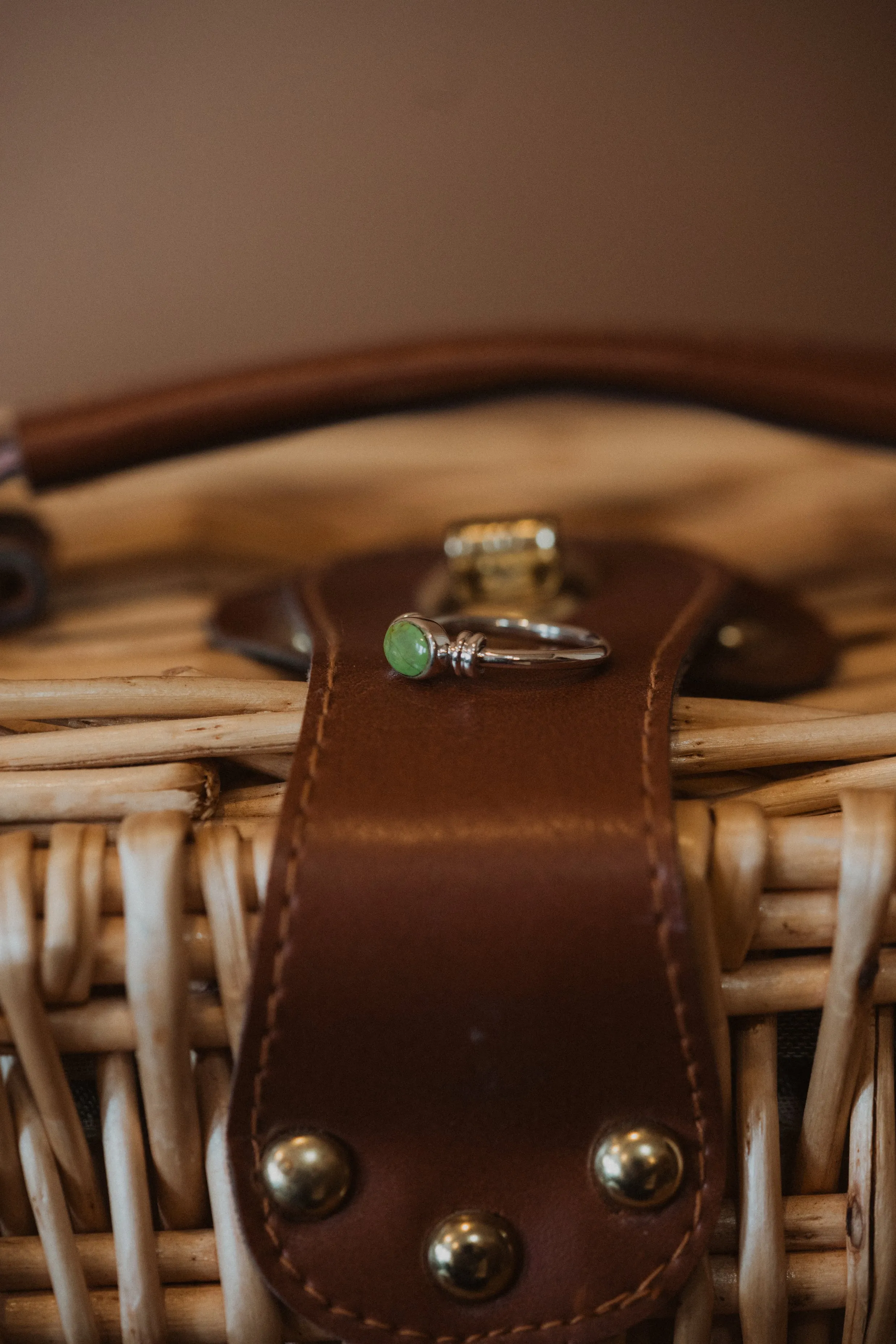 Caed Ring | Green Gaspeite Stone sold by Goldie Lew product image thumbnail 3