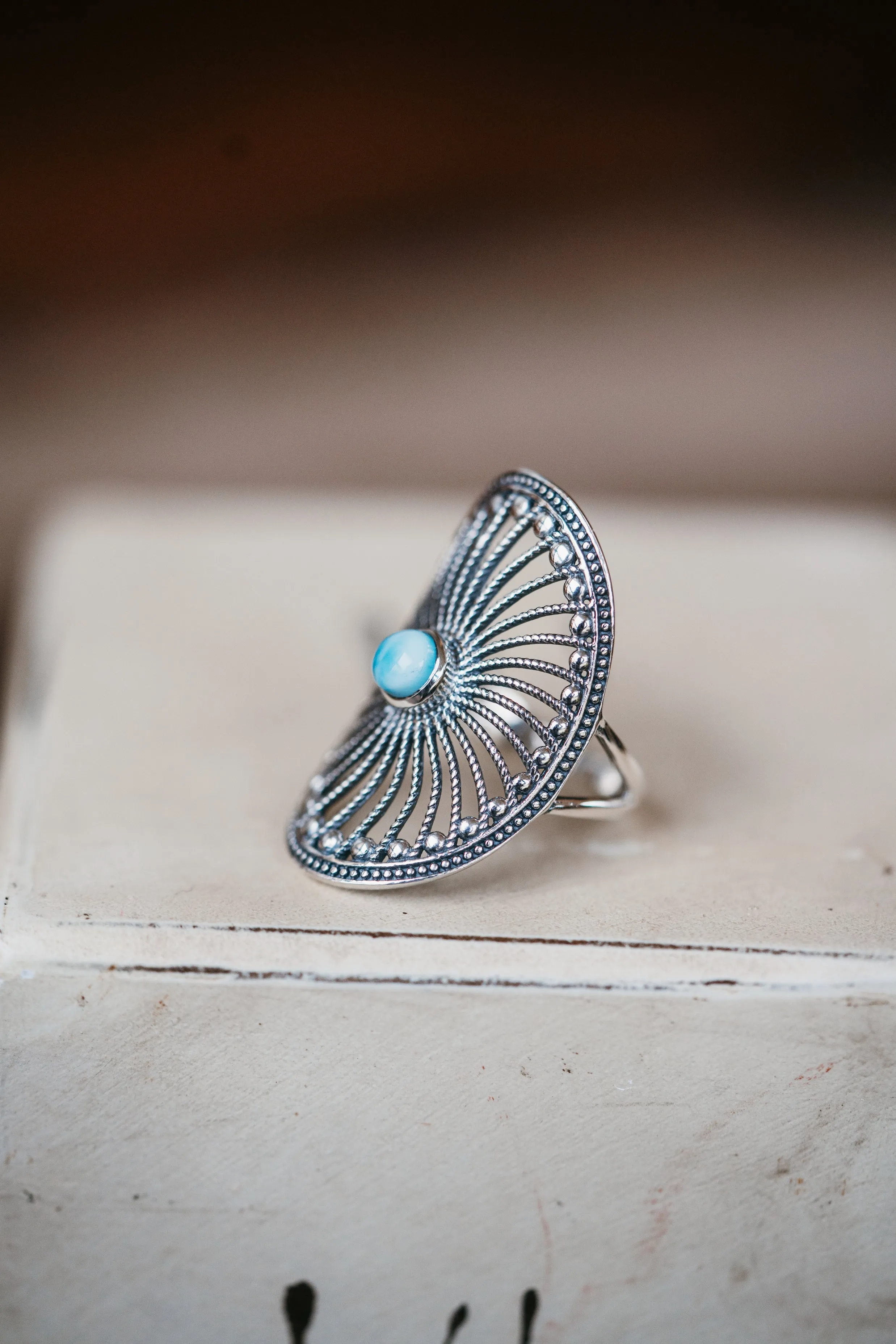 Evie Ring | Larimar - FINAL SALE sold by Goldie Lew product image thumbnail 3