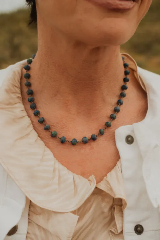 Midnight Necklace | Azurite sold by Goldie Lew