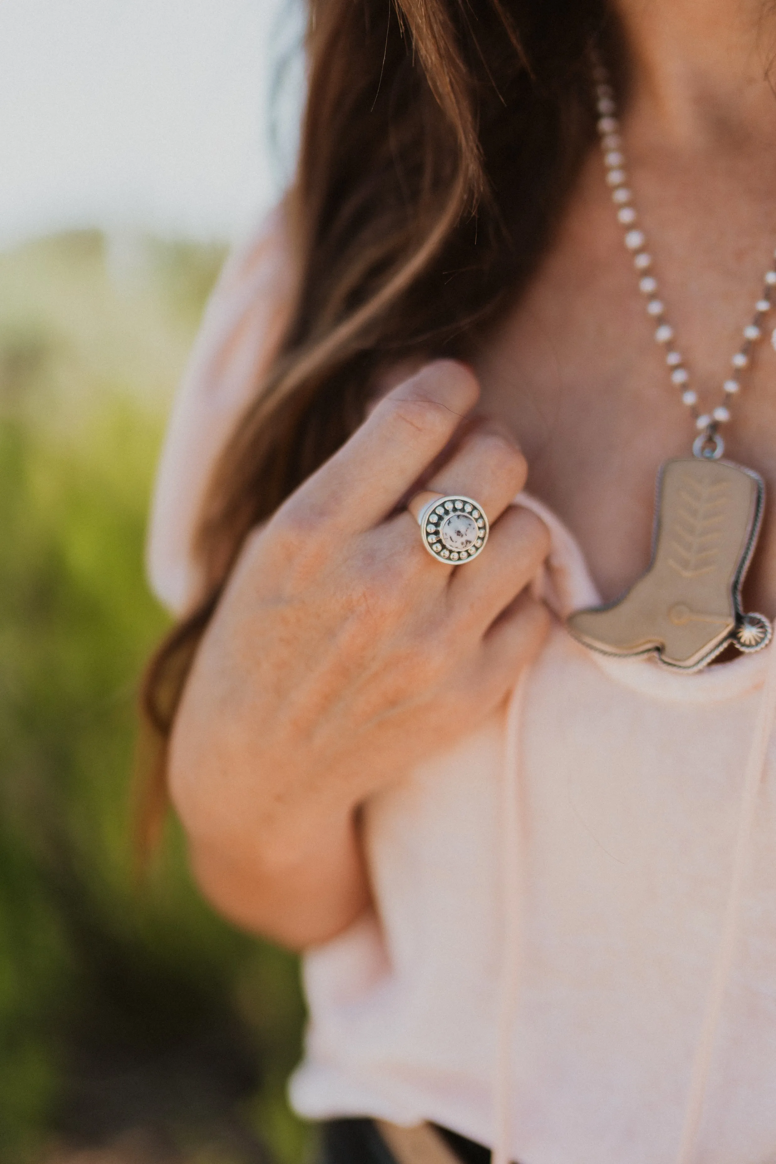 Anne Ring | Dendritic Opal sold by Goldie Lew product image thumbnail 2