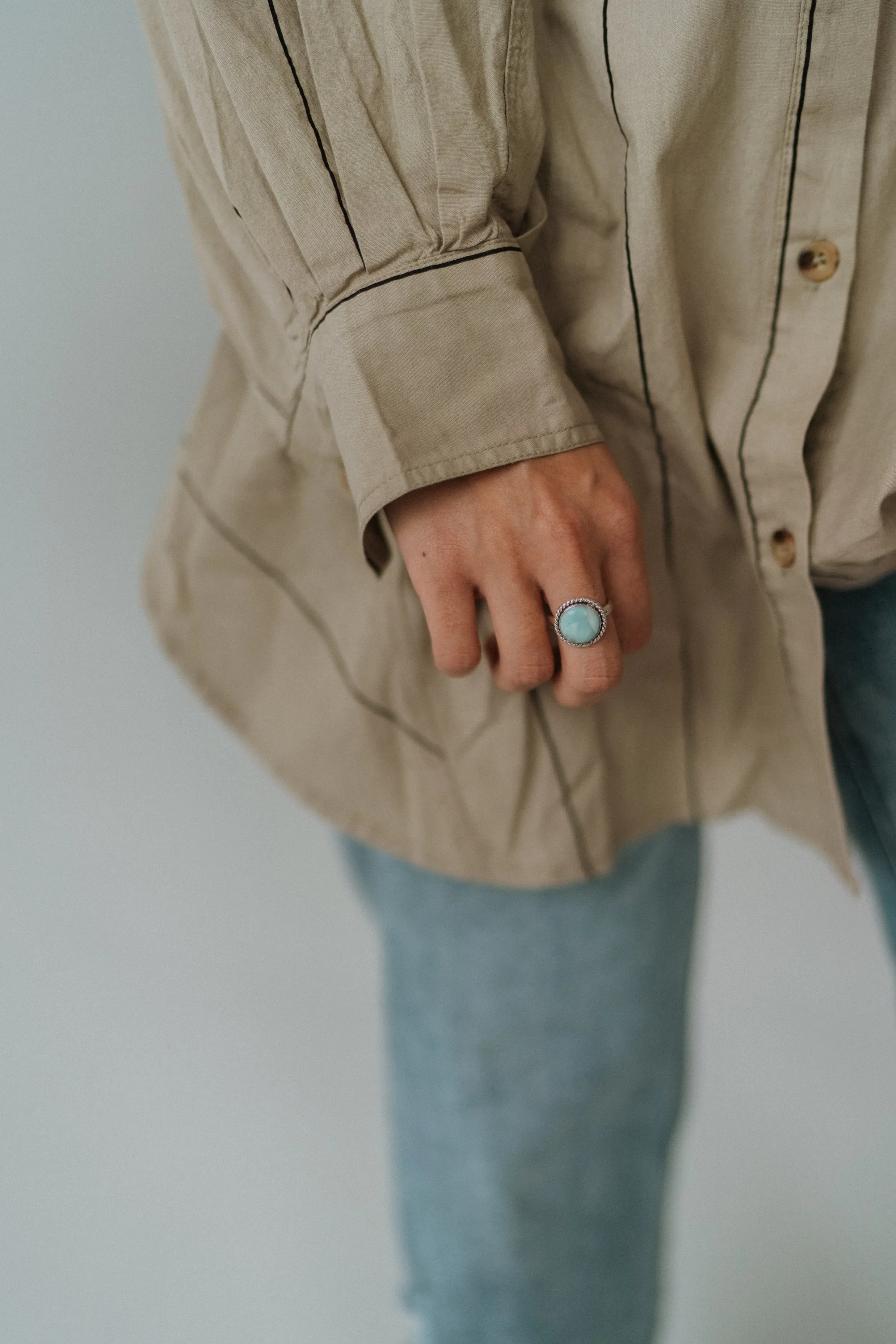 Edwards Ring | Larimar sold by Goldie Lew product image thumbnail 3