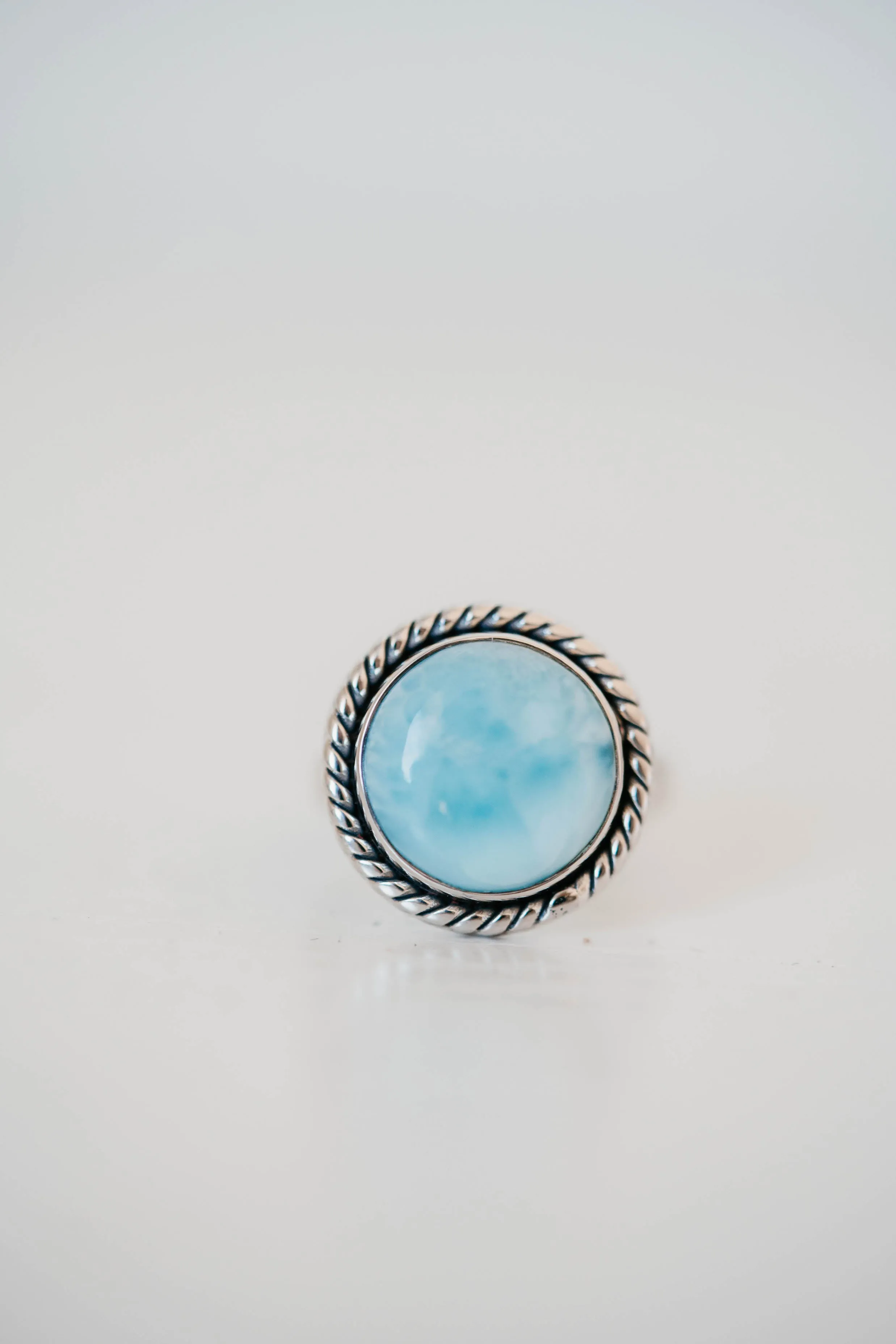 Edwards Ring | Larimar sold by Goldie Lew