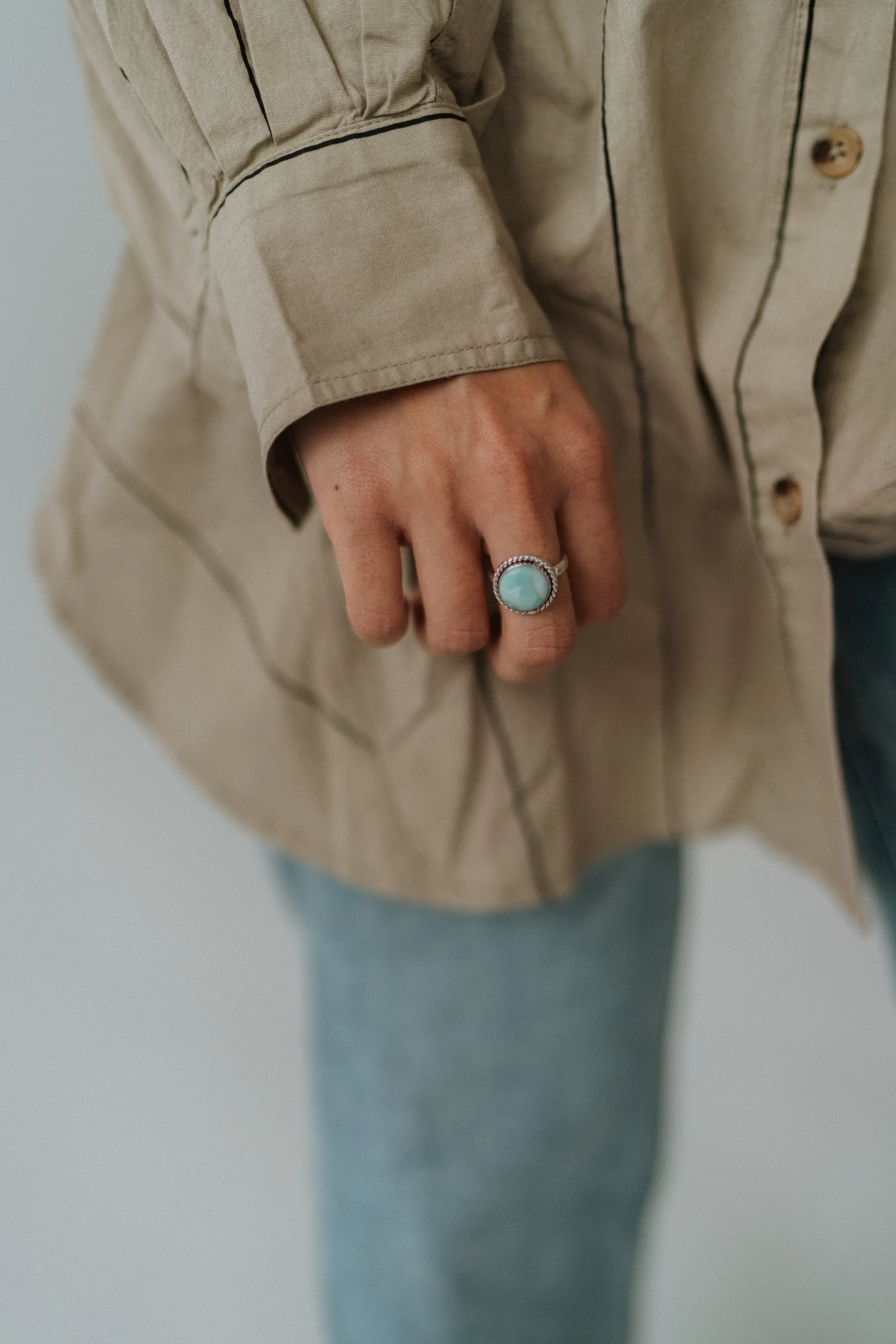 Edwards Ring | Larimar sold by Goldie Lew product image thumbnail 4