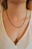 Mae Necklace | Navy + Silver sold by Goldie Lew