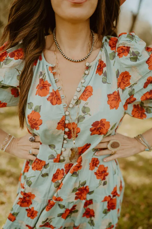 Zoey Necklace | Montana Agate sold by Goldie Lew