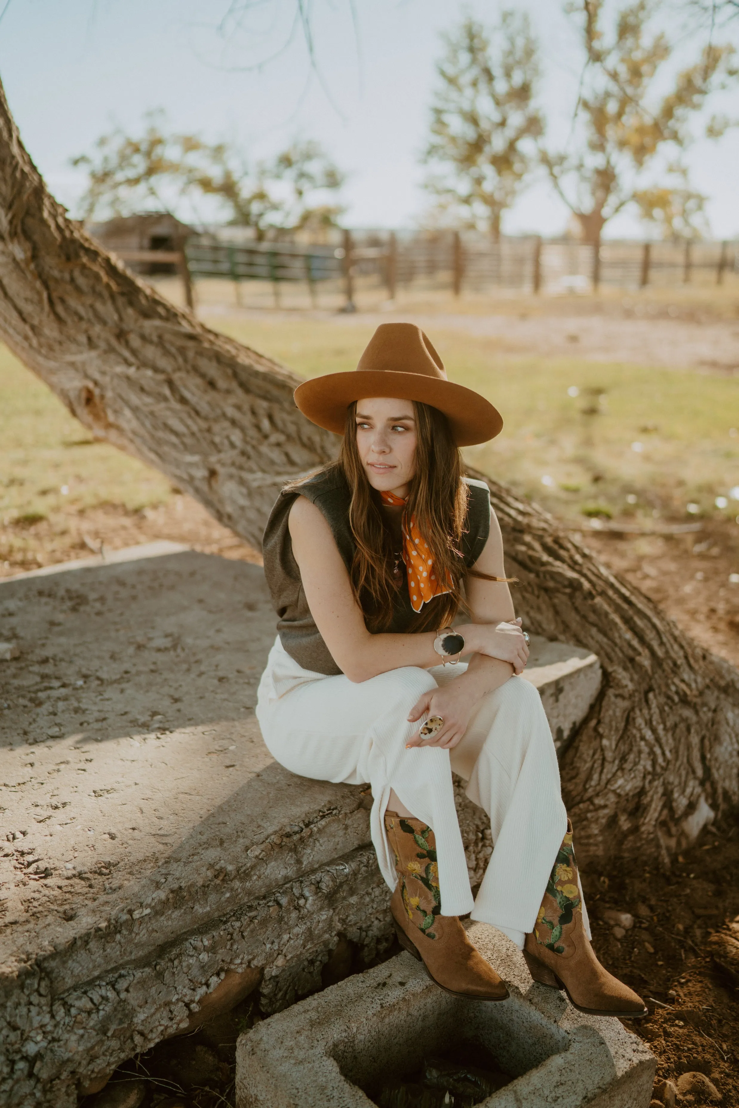 Orange Dottie Wild Rag sold by Goldie Lew product image thumbnail 2