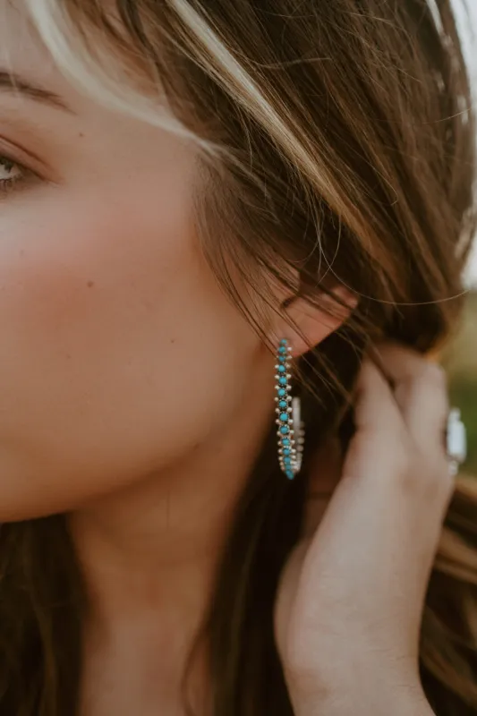 Connie Hoops | Turquoise sold by Goldie Lew