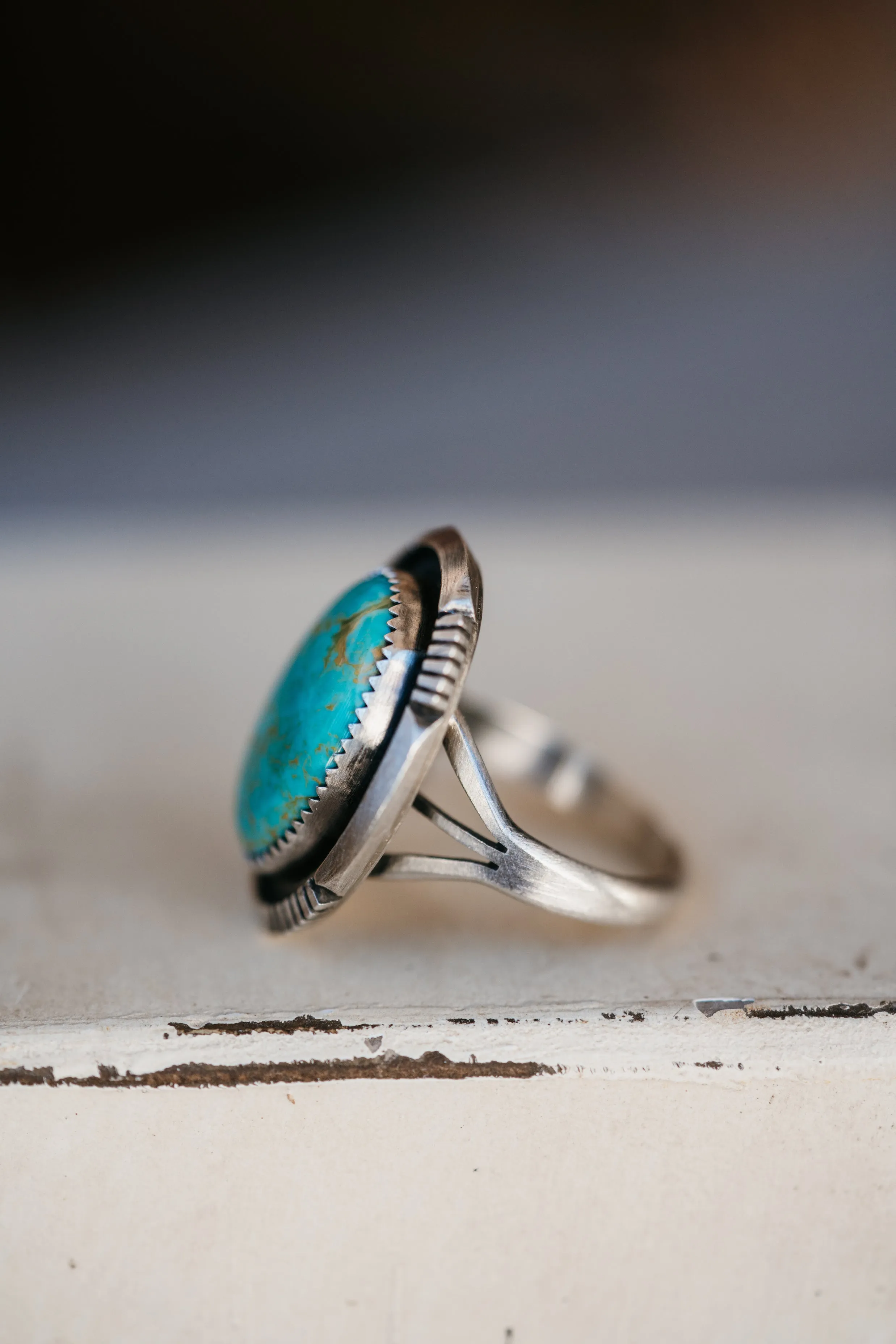 Bre Ring | Green Turquoise sold by Goldie Lew product image thumbnail 4