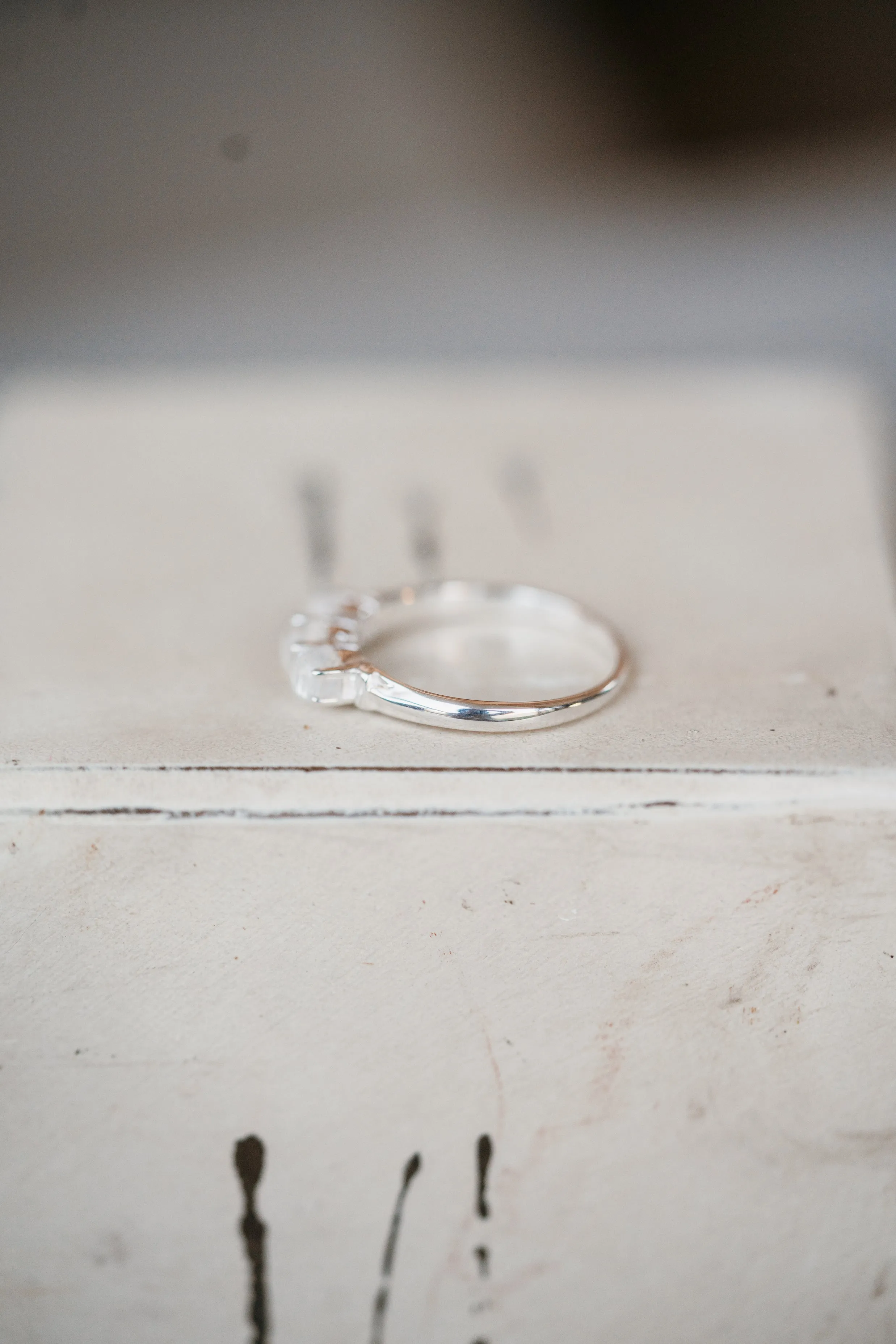 Kelm Ring | 3 Stone | Moonstone sold by Goldie Lew product image thumbnail 3