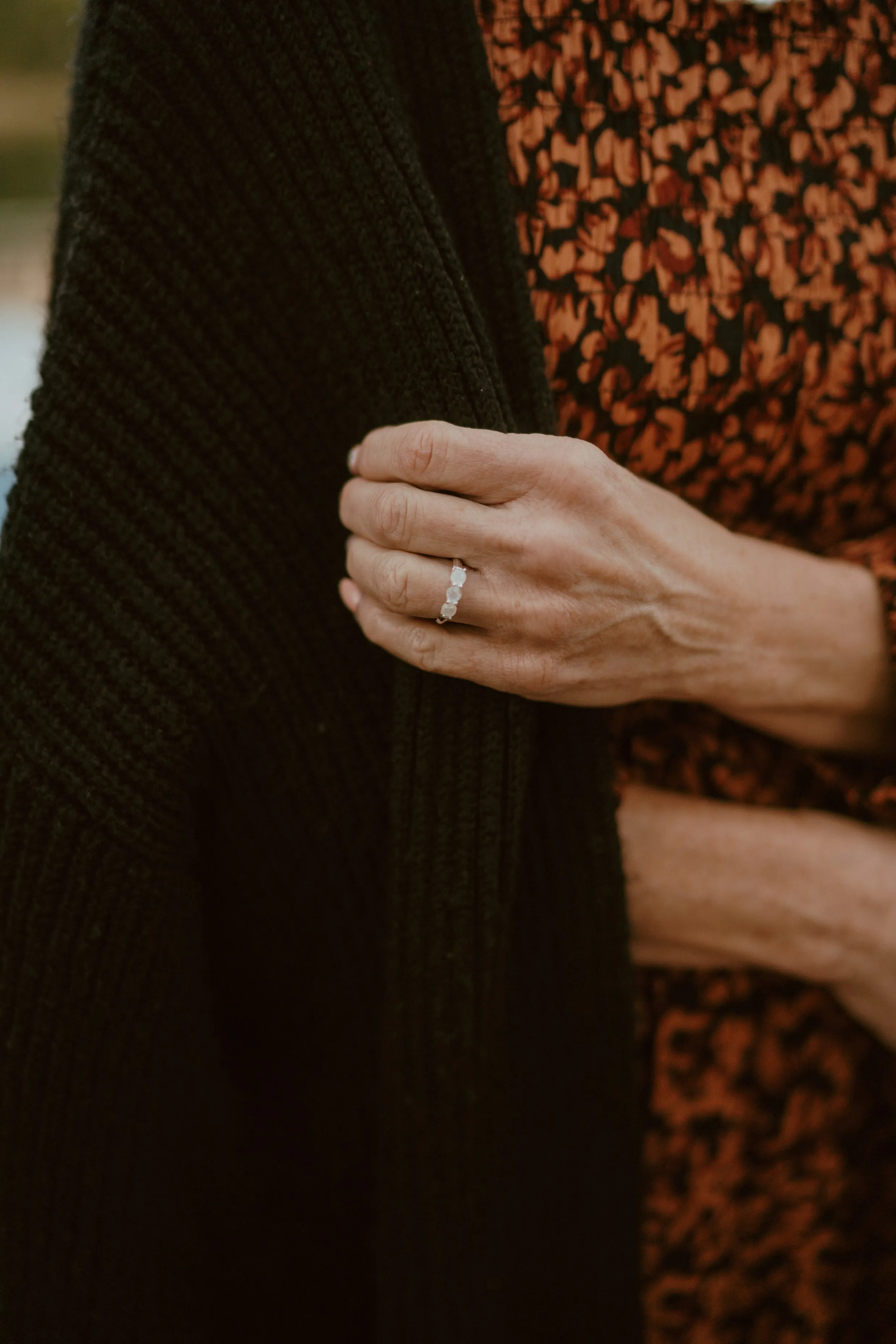 Kelm Ring | 3 Stone | Moonstone sold by Goldie Lew product image thumbnail 5