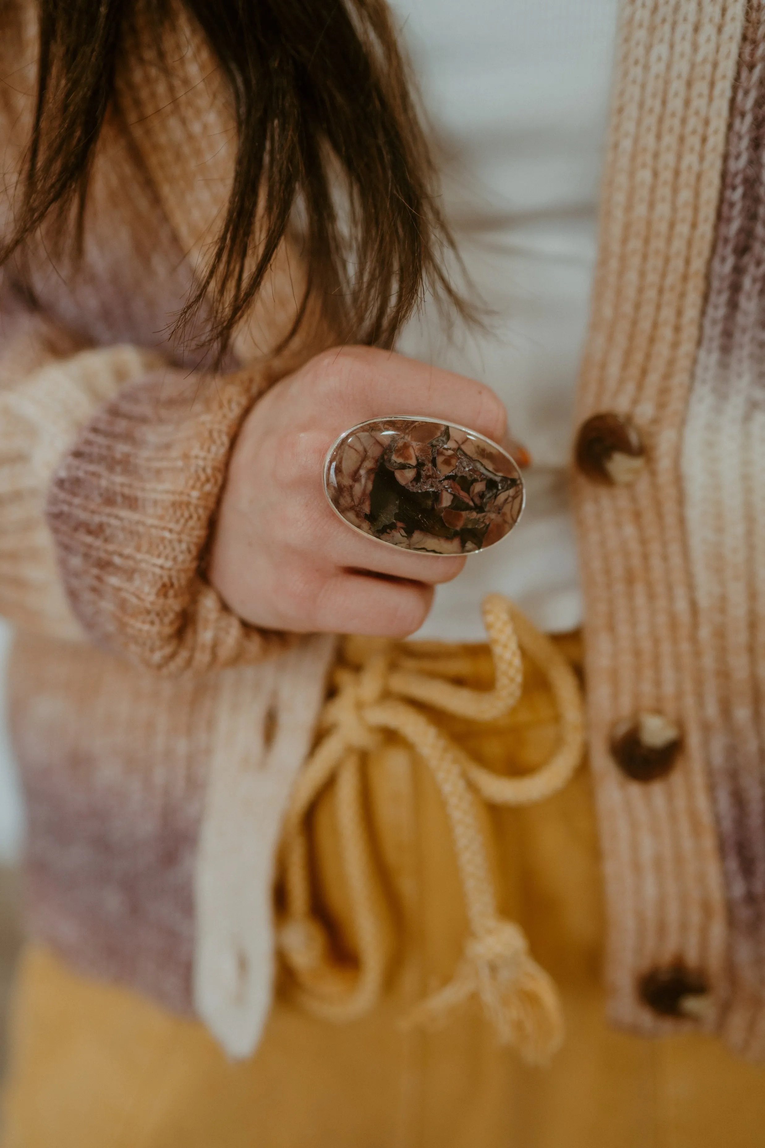 Phaedra Ring | Porcelain Jasper sold by Goldie Lew product image thumbnail 3