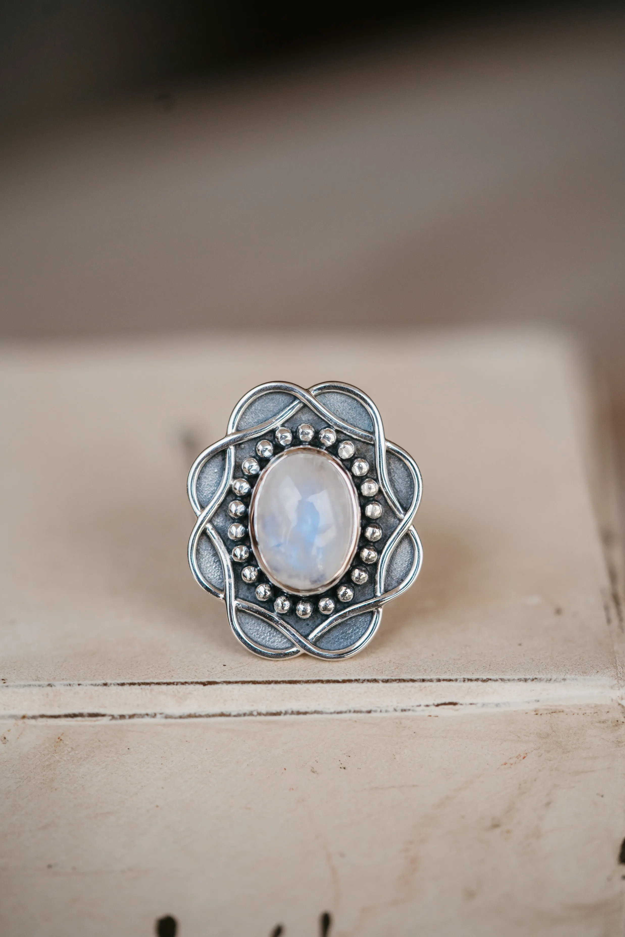 Mara Ring | Moonstone sold by Goldie Lew