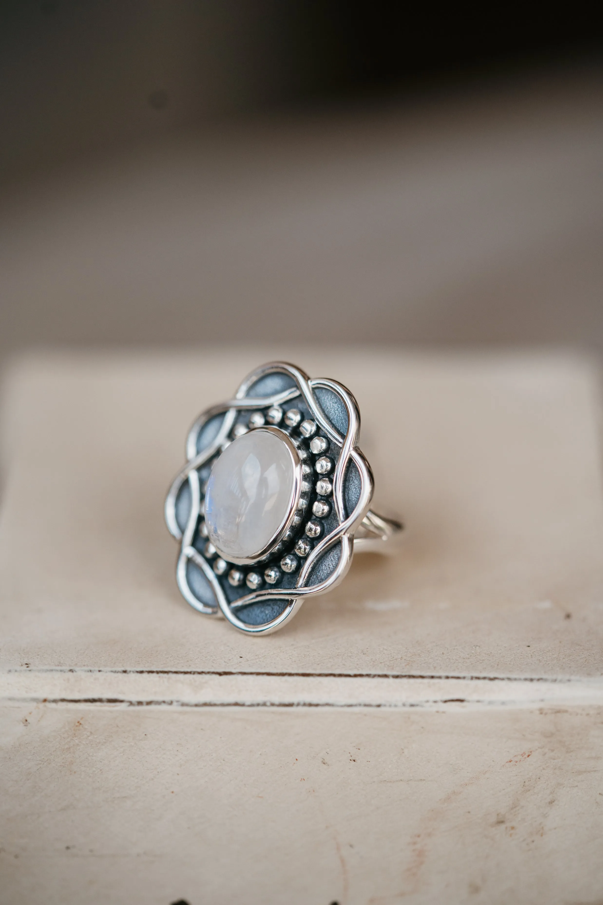 Mara Ring | Moonstone sold by Goldie Lew product image thumbnail 2
