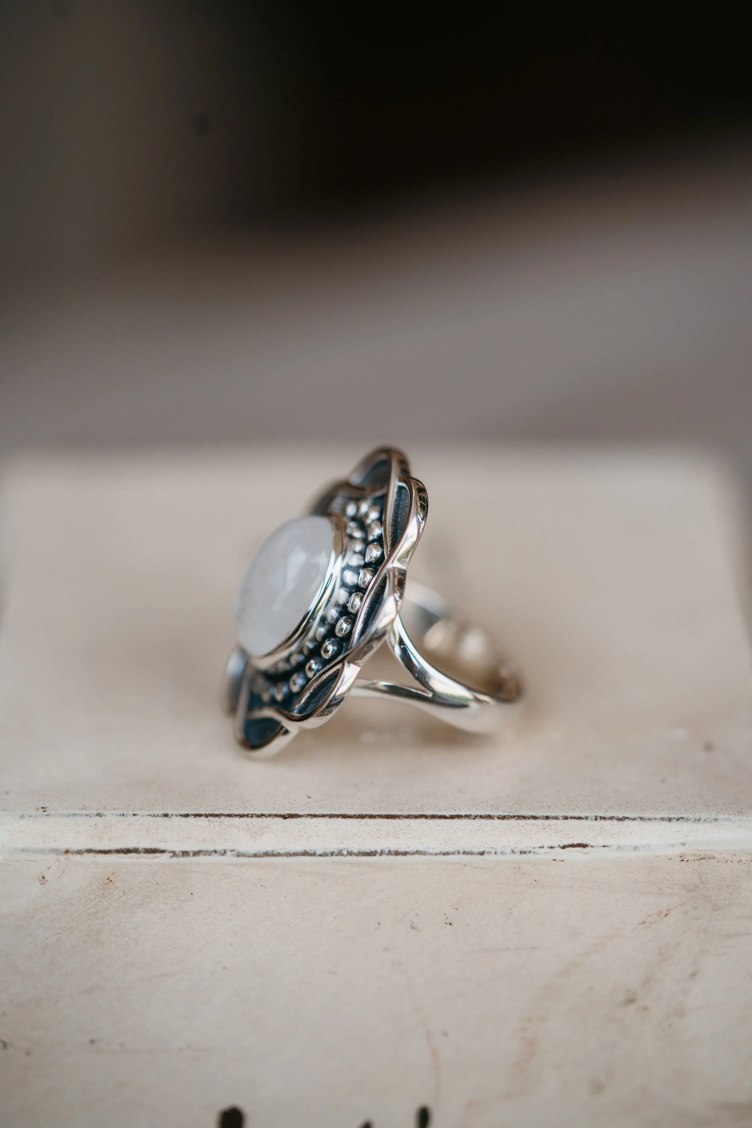 Mara Ring | Moonstone sold by Goldie Lew product image thumbnail 3