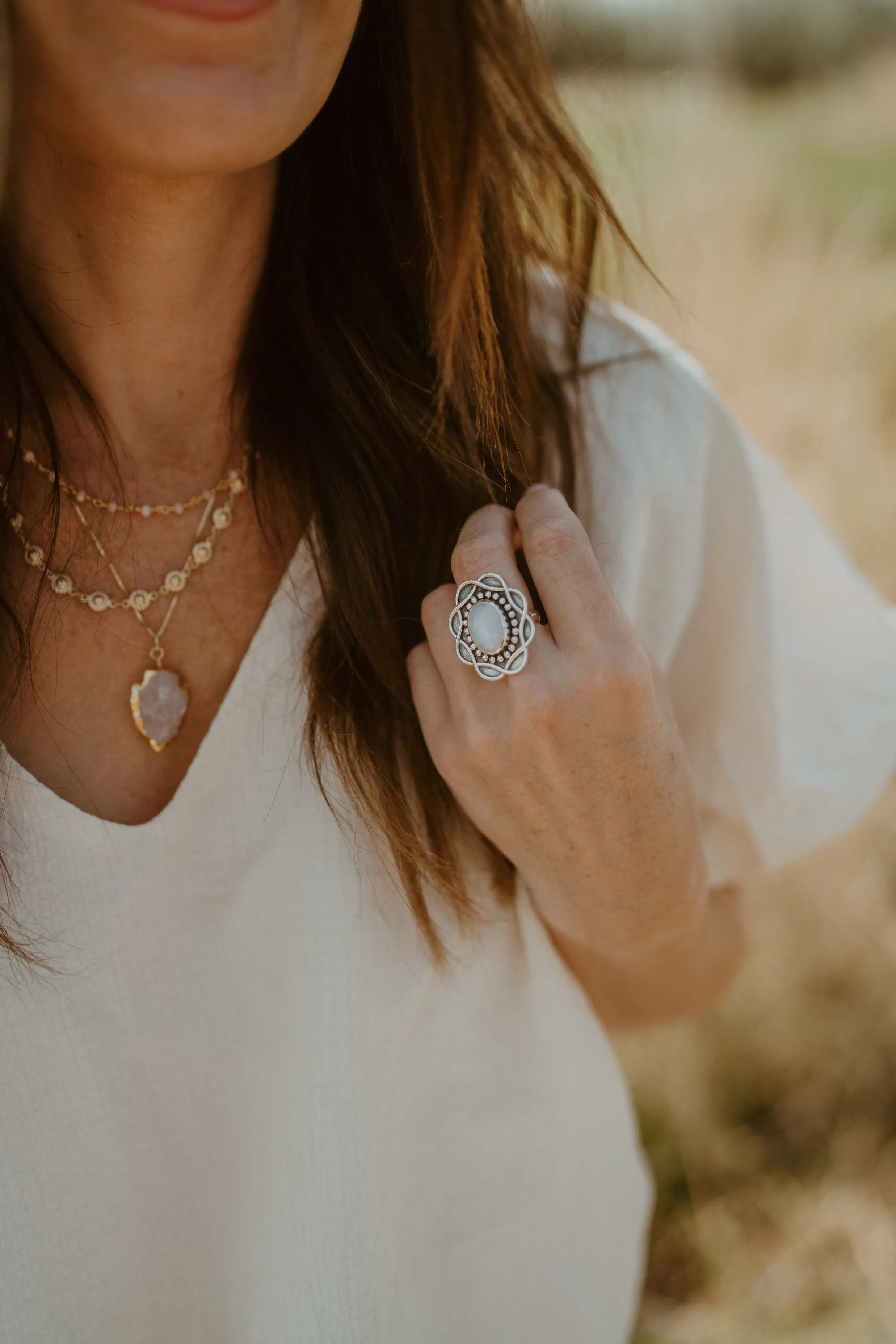 Mara Ring | Moonstone sold by Goldie Lew product image thumbnail 5