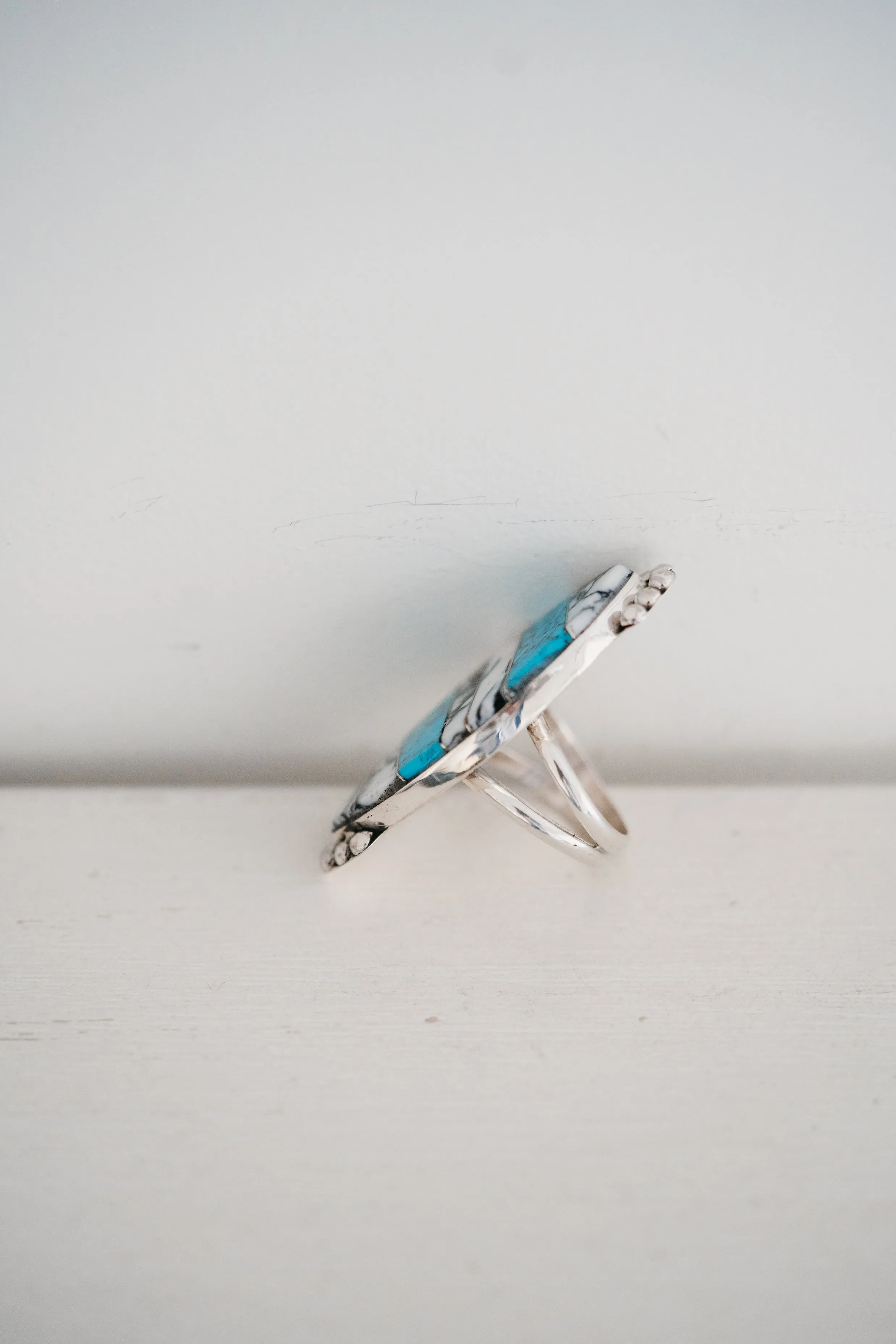 Bianca Ring | White Buffalo + Turquoise sold by Goldie Lew product image thumbnail 5