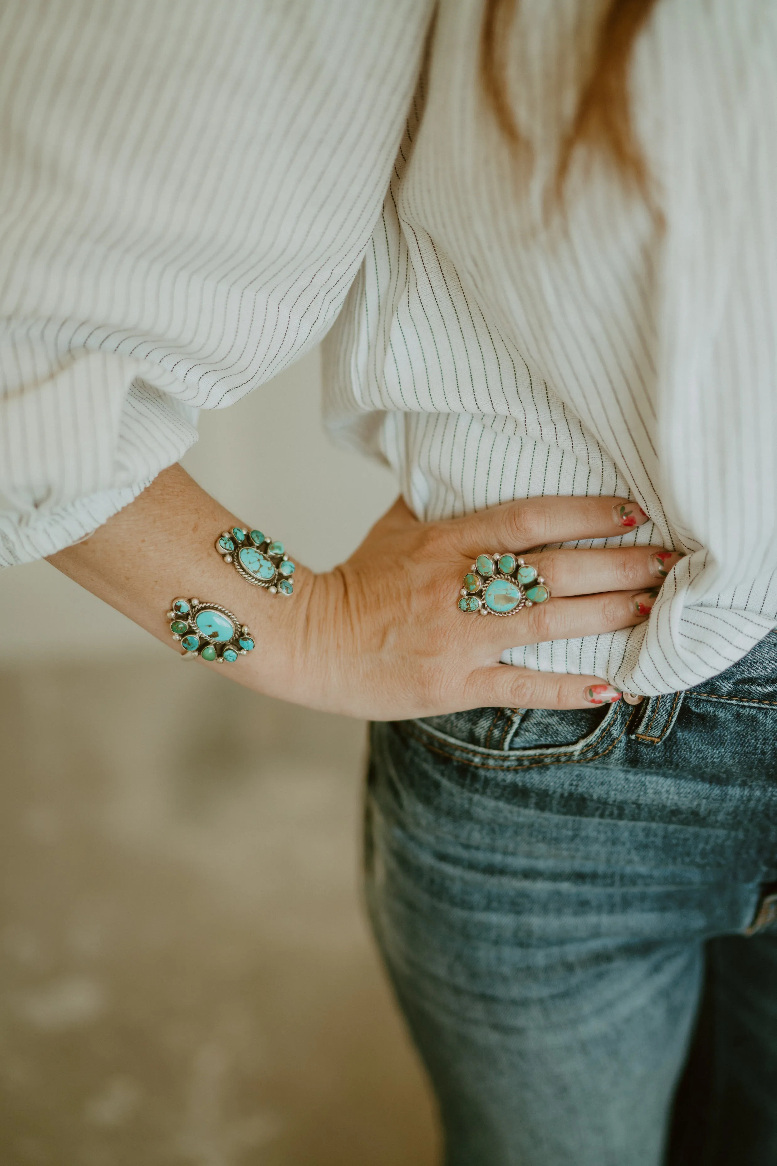 Ellen Ring | Turquoise sold by Goldie Lew product image thumbnail 3
