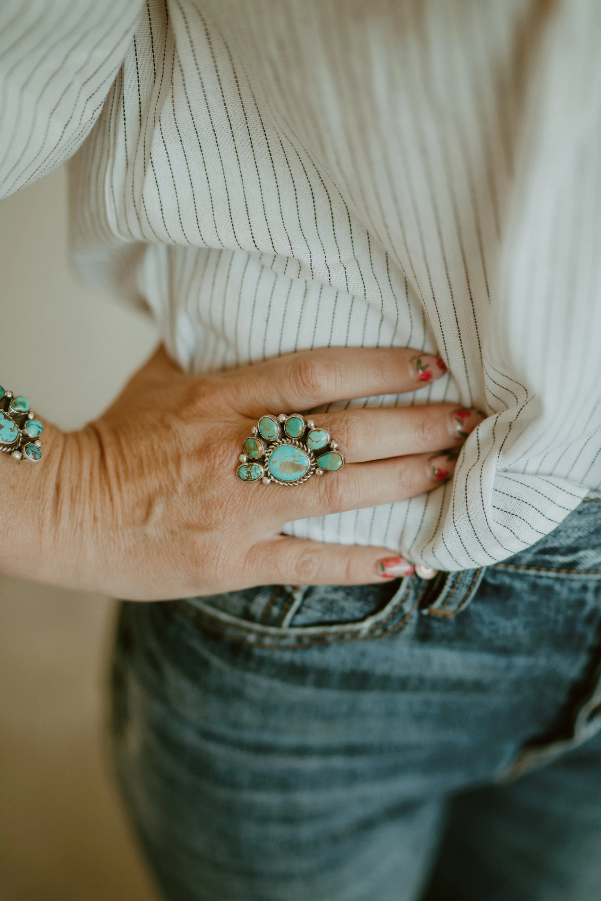 Ellen Ring | Turquoise sold by Goldie Lew product image thumbnail 4