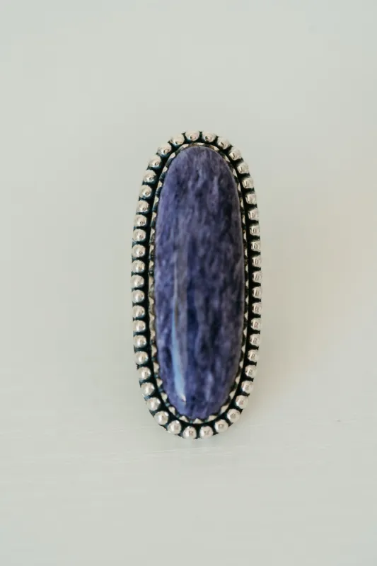 Shelly Ring | Purple Charoite sold by Goldie Lew