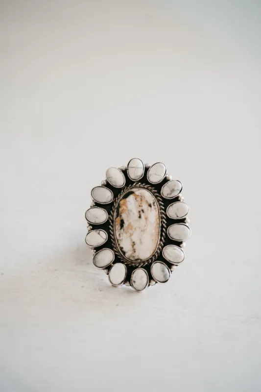 Lolita Ring | Small | White Buffalo sold by Goldie Lew