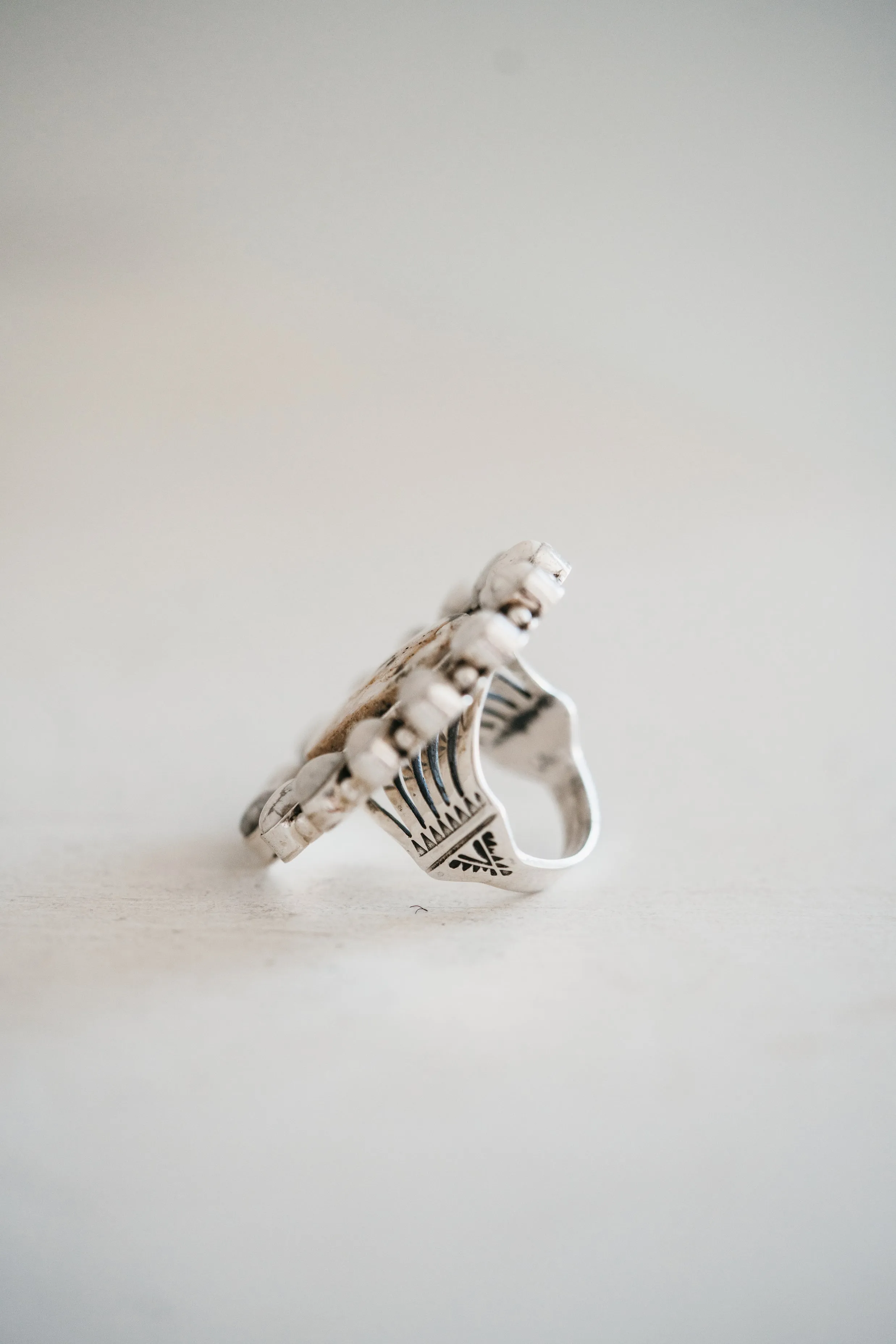Lolita Ring | Small | White Buffalo sold by Goldie Lew product image thumbnail 3