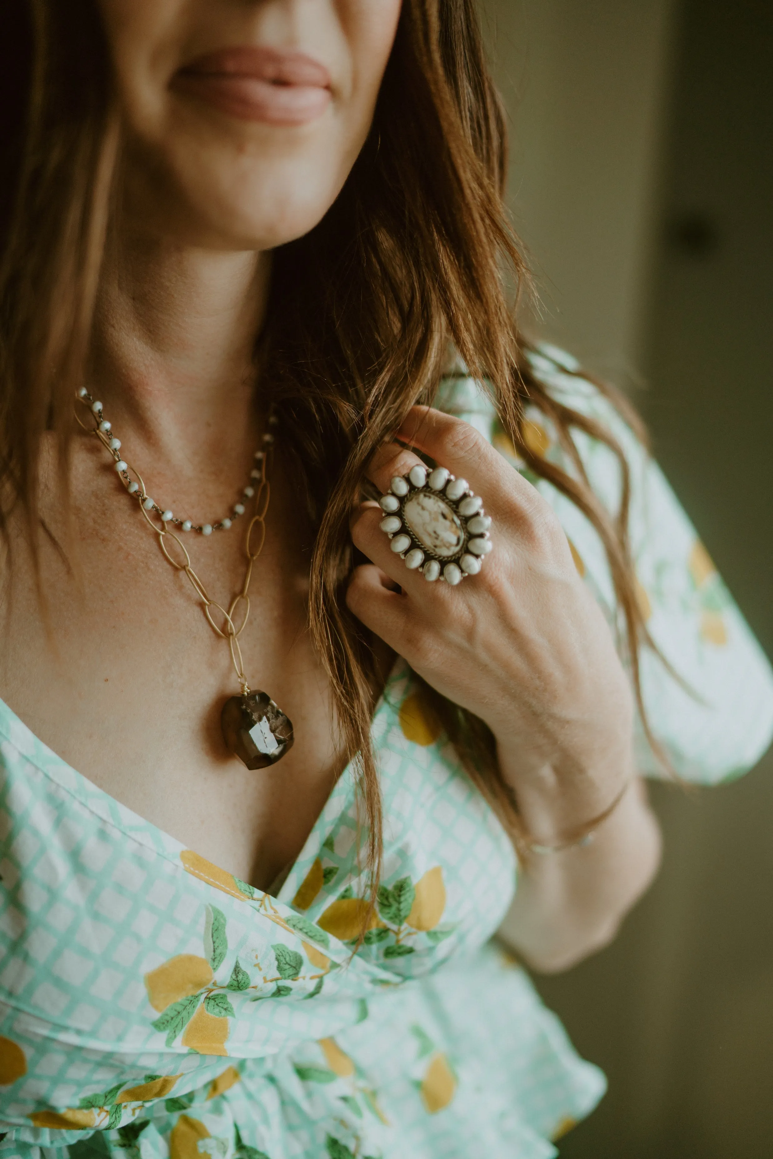 Lolita Ring | Small | White Buffalo sold by Goldie Lew product image thumbnail 2