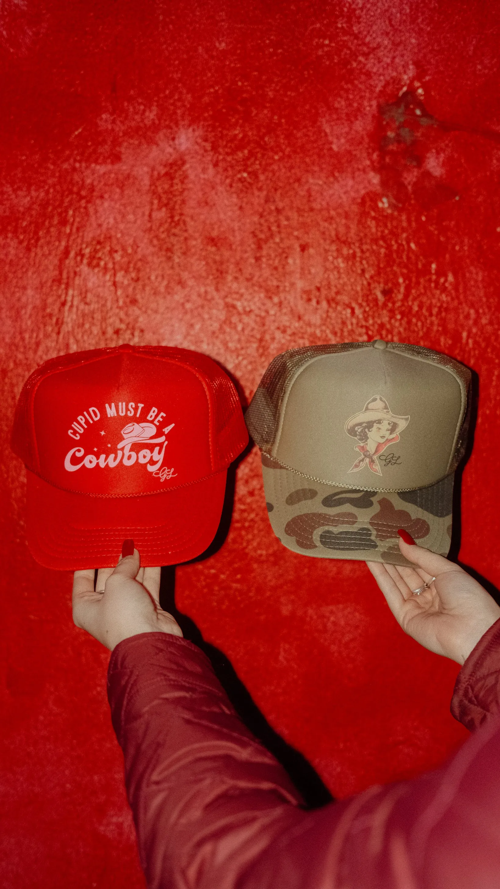 Cupid + Cowboys Trucker Hat sold by Goldie Lew product image thumbnail 3