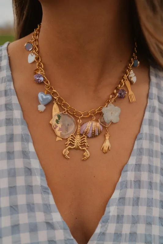 Forever Purple Charm Necklace sold by Goldie Lew