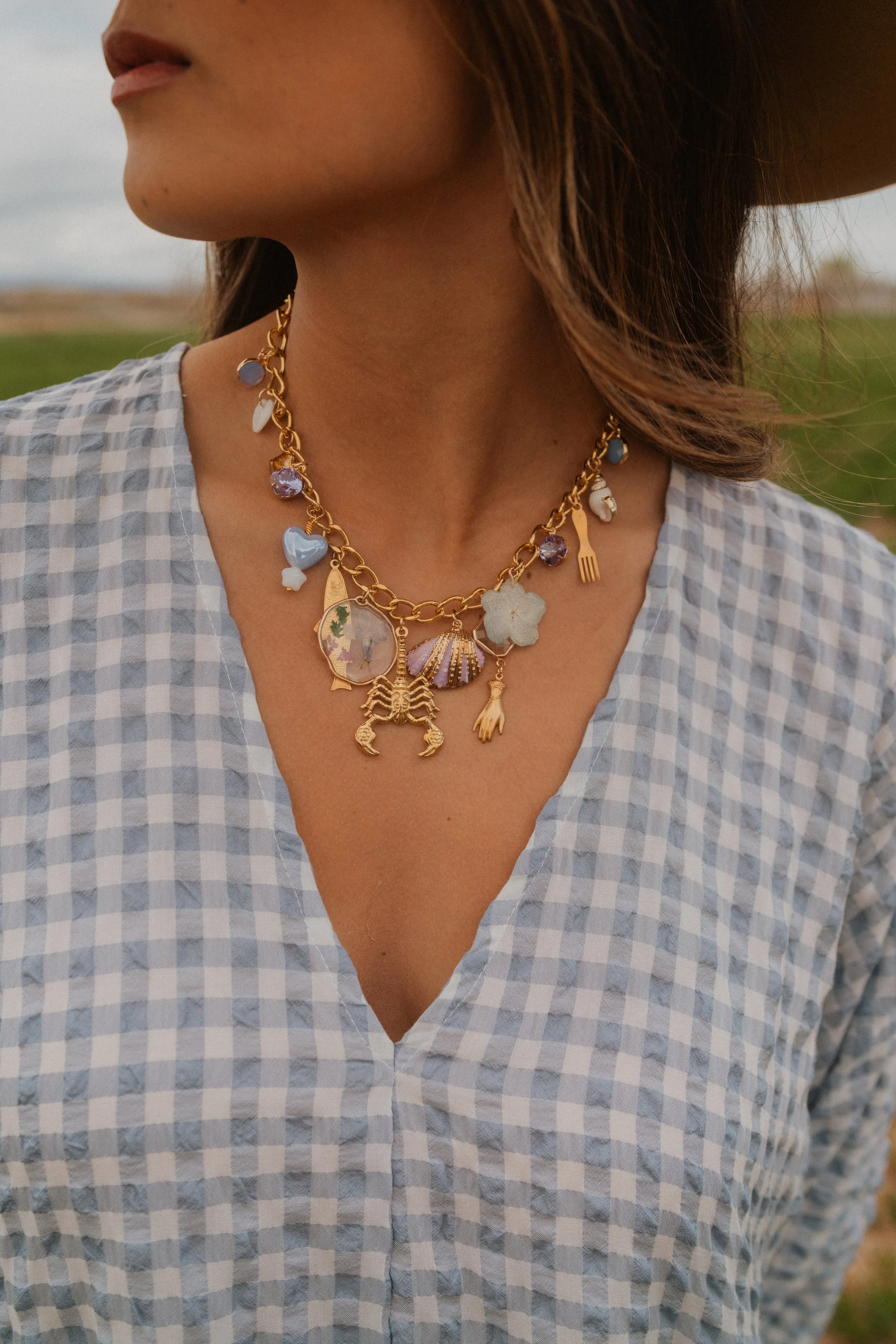 Forever Purple Charm Necklace sold by Goldie Lew product image thumbnail 2
