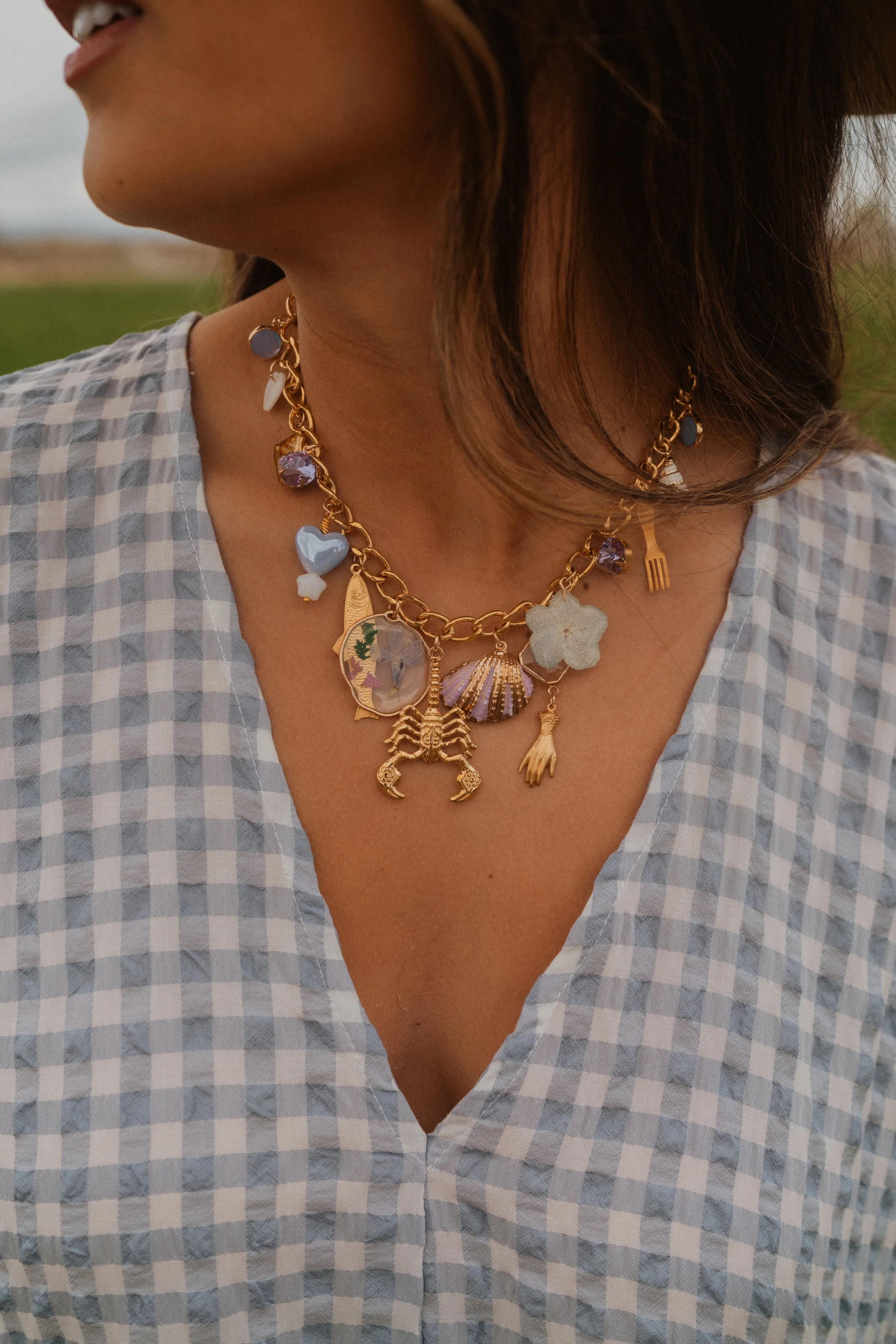 Forever Purple Charm Necklace sold by Goldie Lew product image thumbnail 3