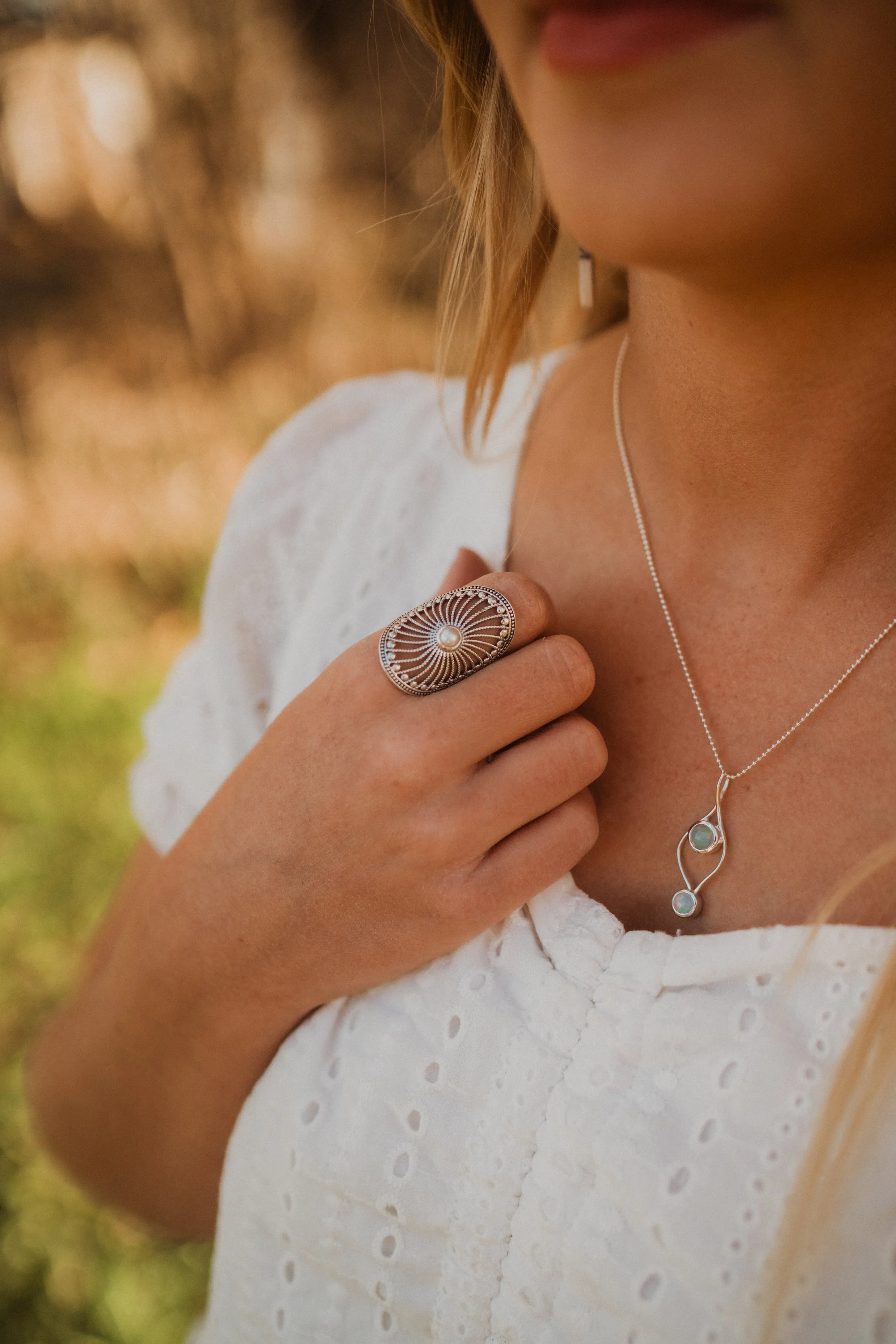 Evie Ring | Fresh Water Pearl sold by Goldie Lew product image thumbnail 3