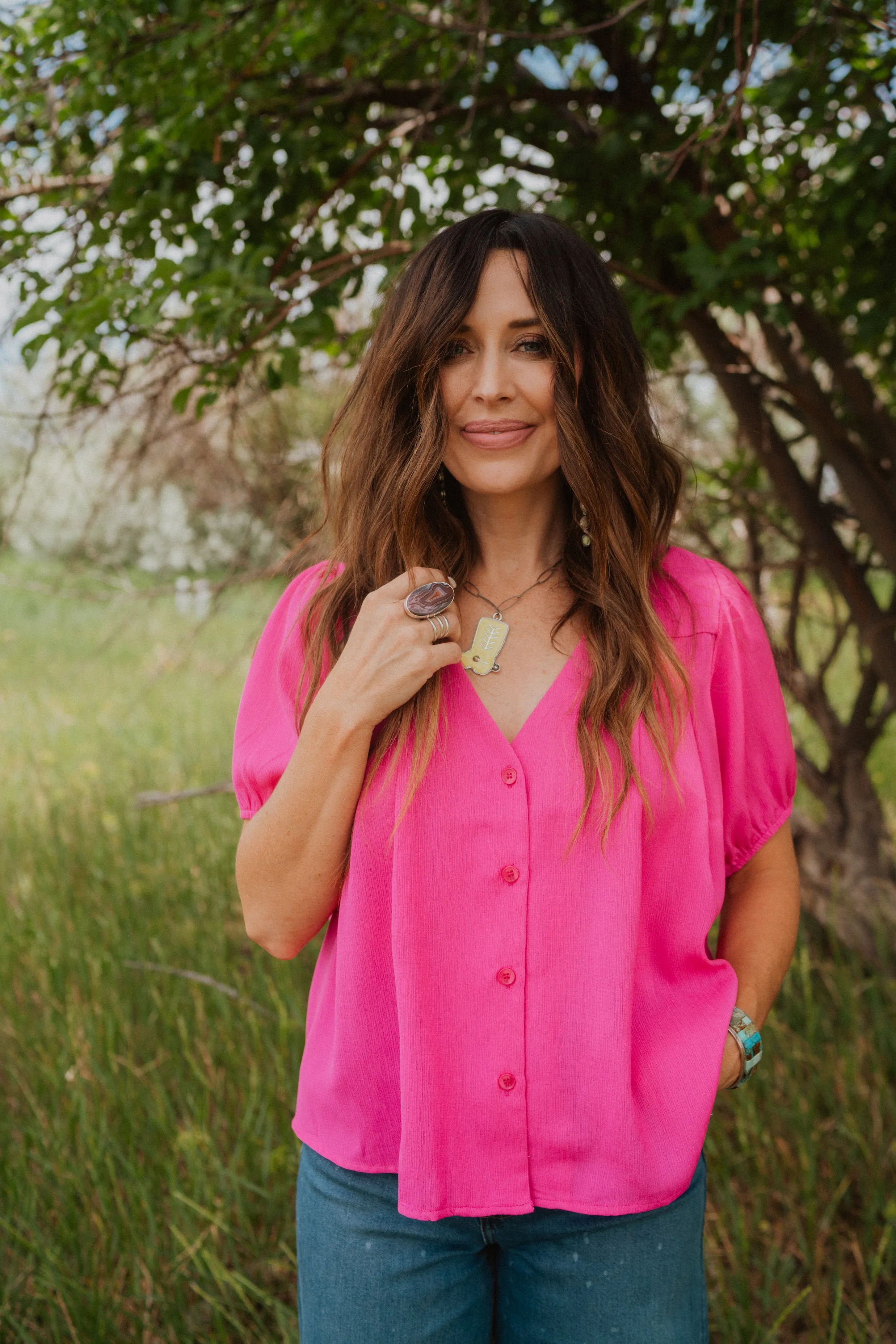 Pink Berry Top sold by Goldie Lew product image thumbnail 3