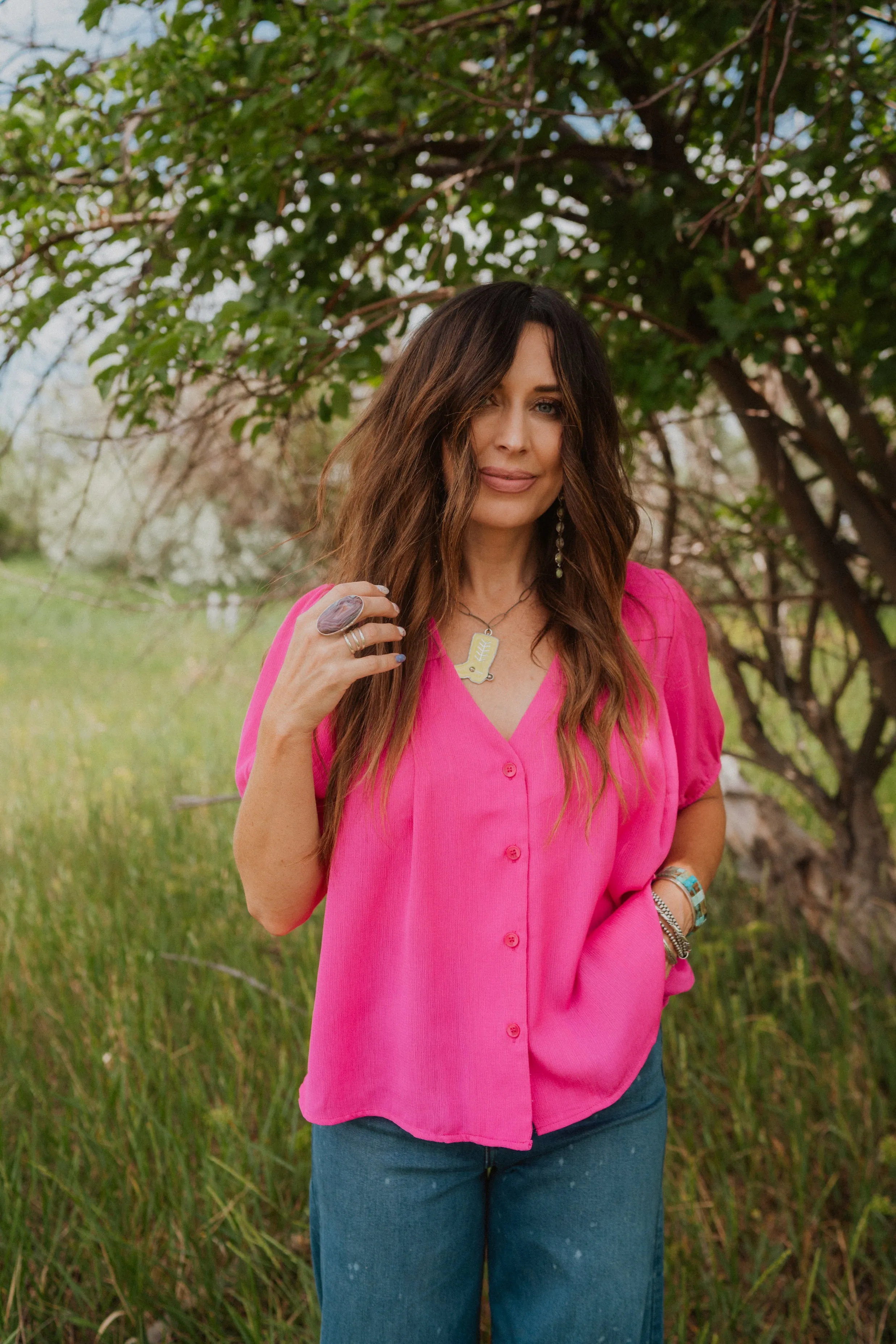 Pink Berry Top sold by Goldie Lew product image thumbnail 2