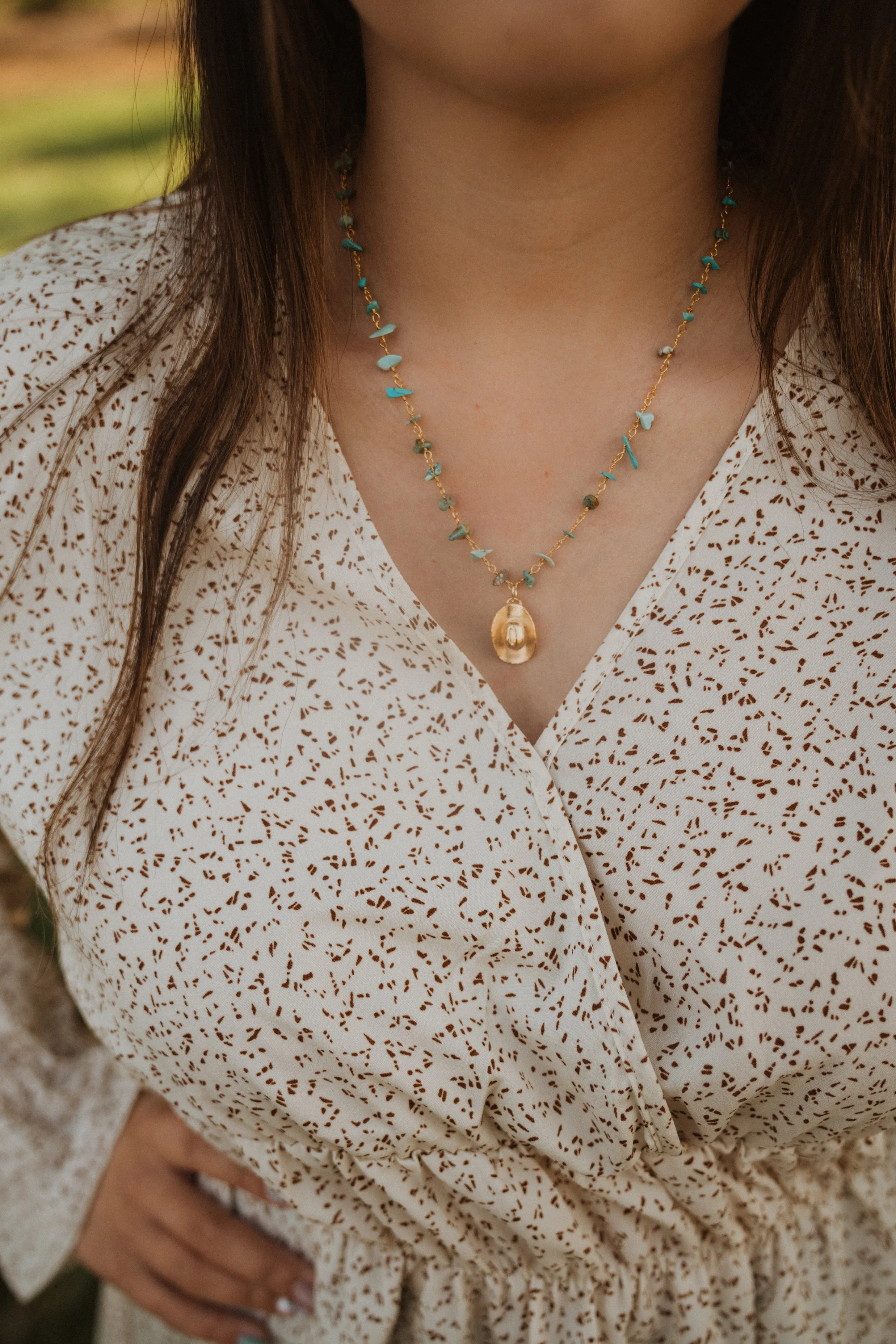 Gold Cowboy Hat | Turquoise Chippy sold by Goldie Lew product image thumbnail 2