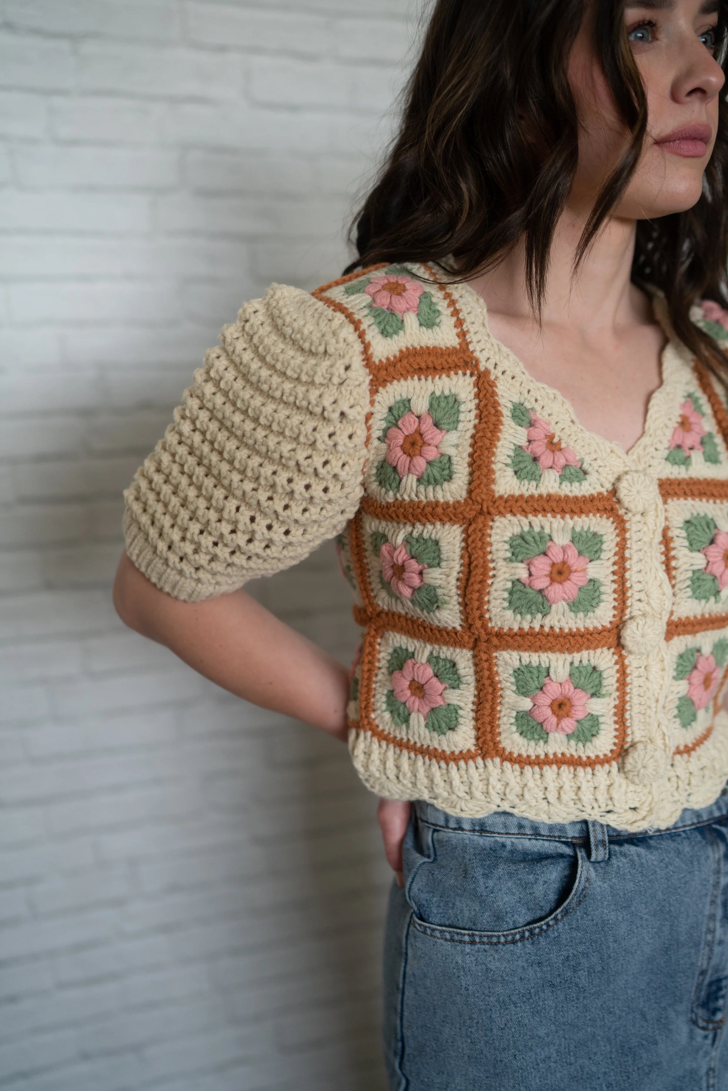 Flower Girl Knit Cardigan sold by Goldie Lew product image thumbnail 3