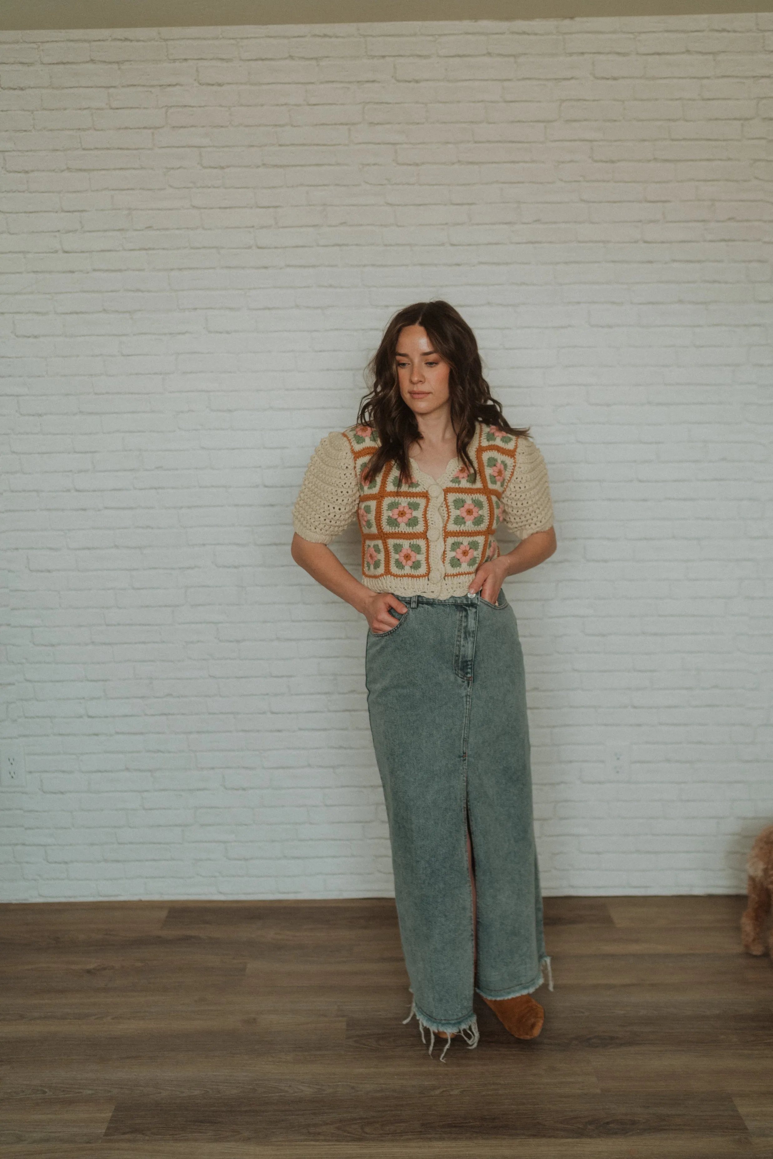 Flower Girl Knit Cardigan sold by Goldie Lew product image thumbnail 2