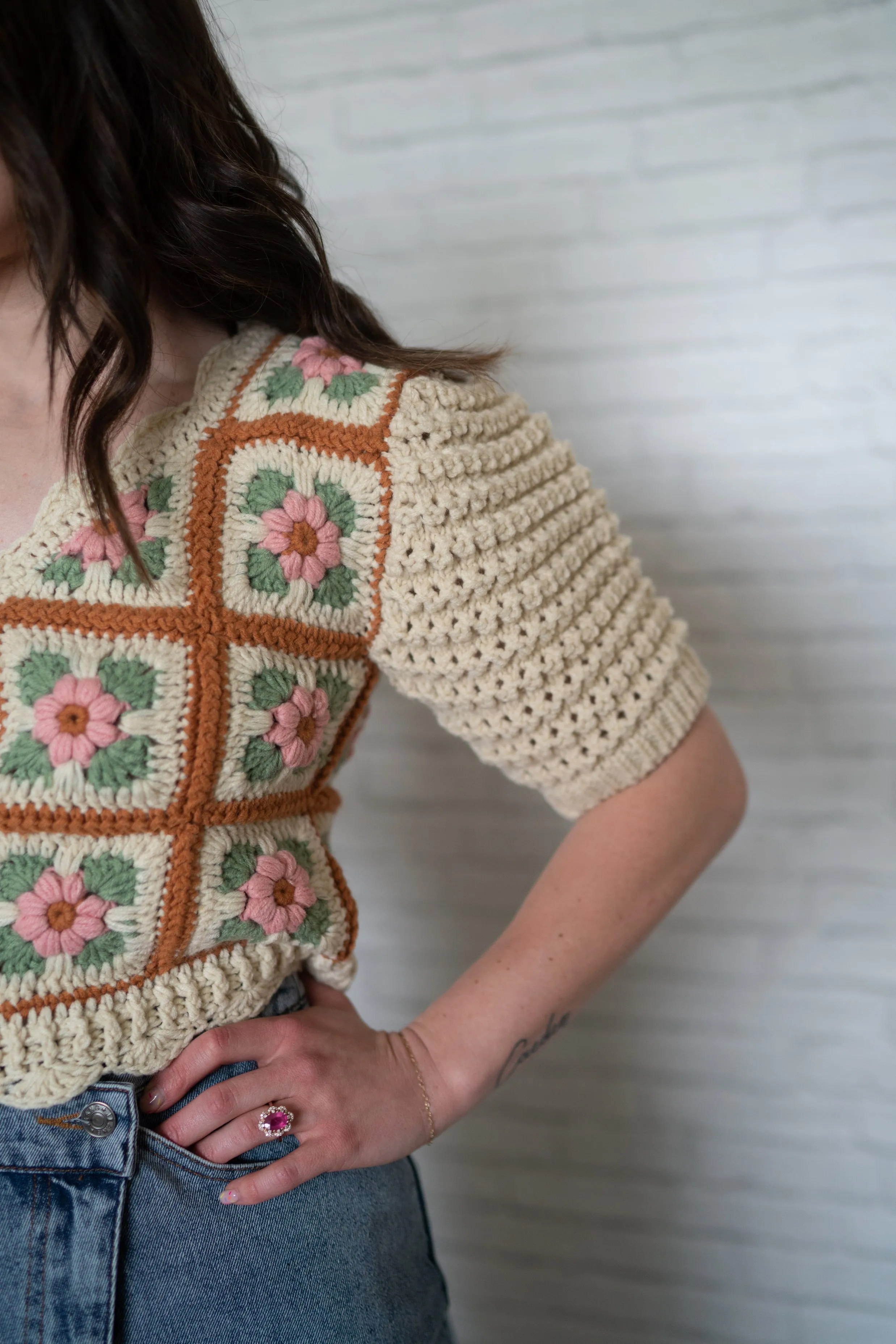 Flower Girl Knit Cardigan sold by Goldie Lew product image thumbnail 5