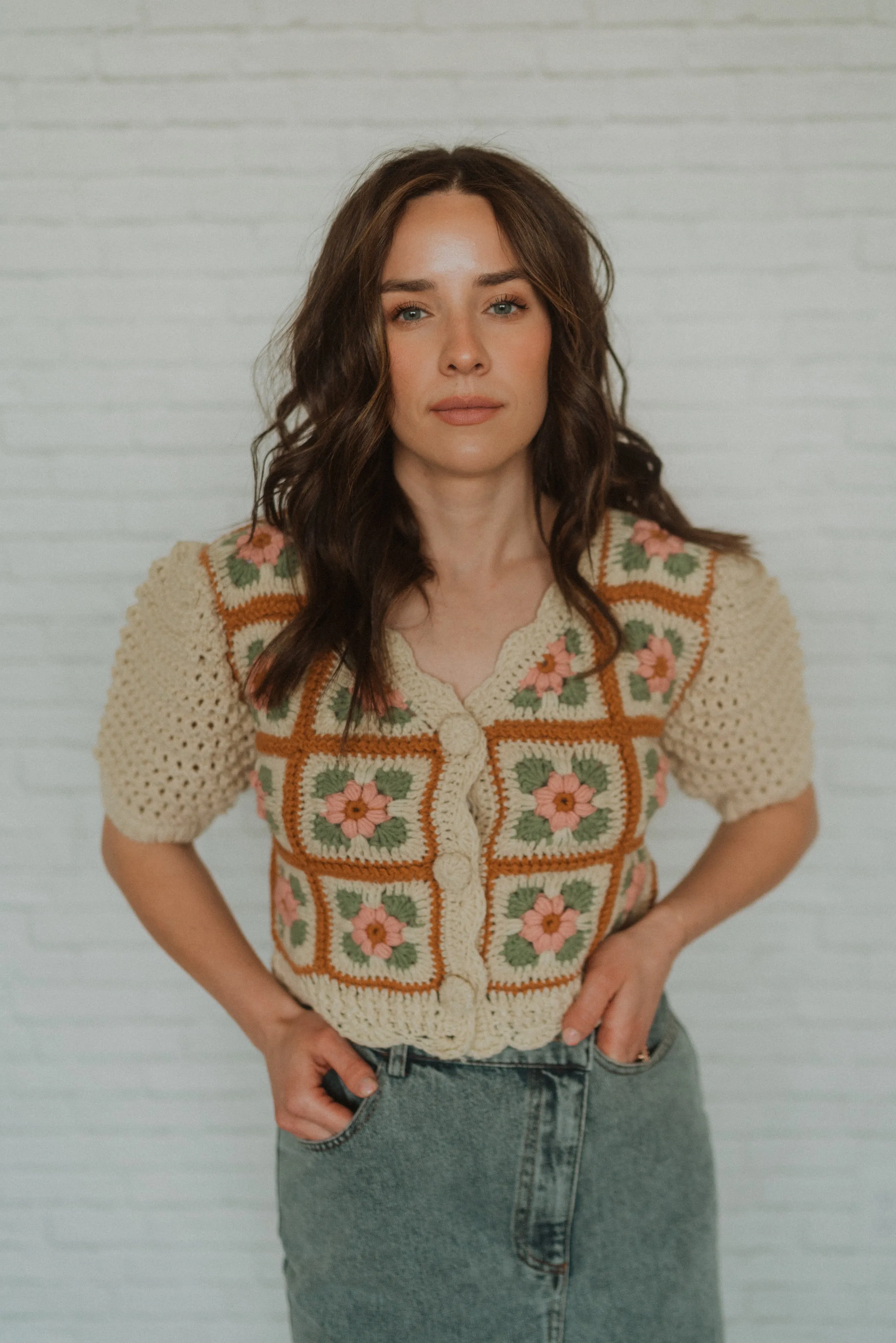 Flower Girl Knit Cardigan sold by Goldie Lew