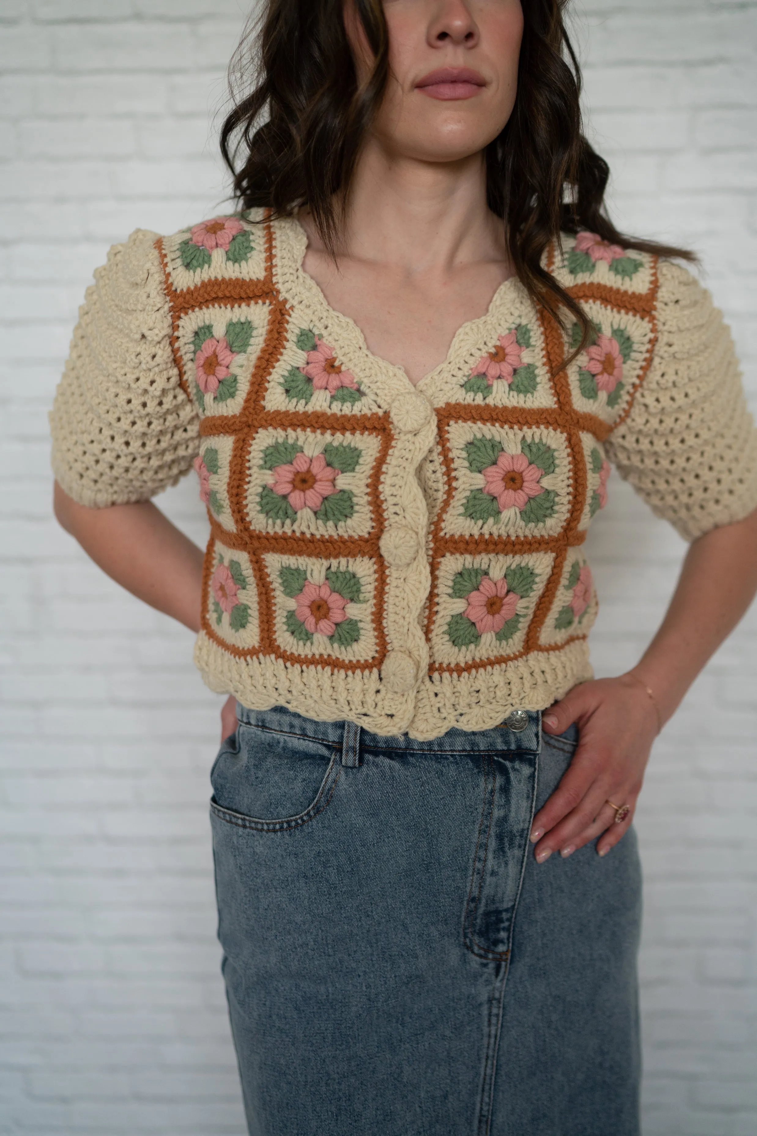 Flower Girl Knit Cardigan sold by Goldie Lew product image thumbnail 4