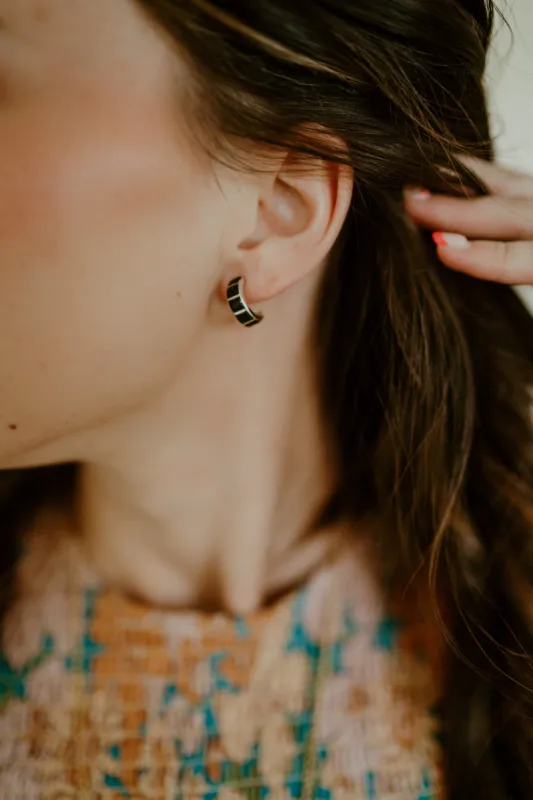 Alena Earrings | Black Onyx sold by Goldie Lew