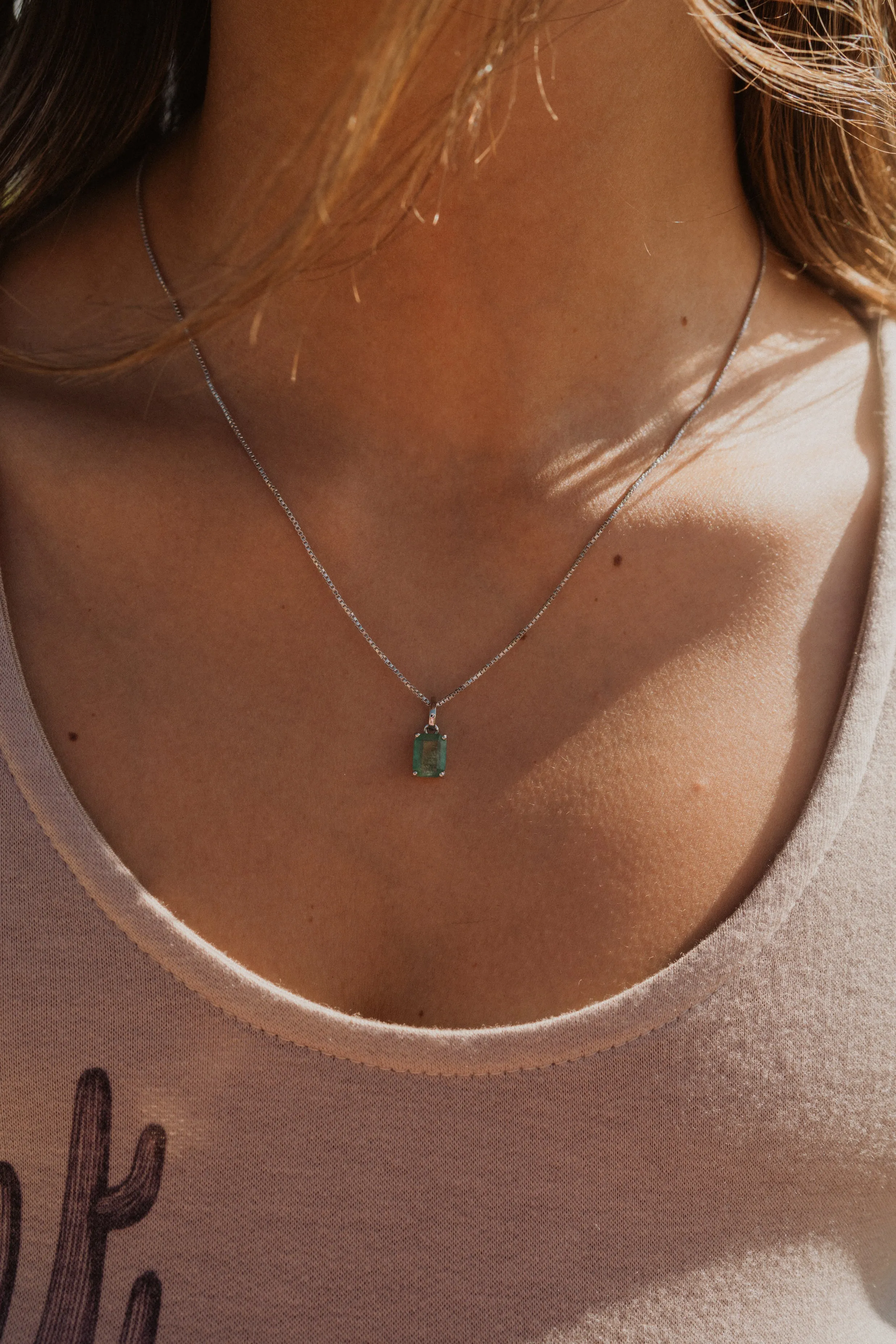 Going Green Necklace | Emerald sold by Goldie Lew