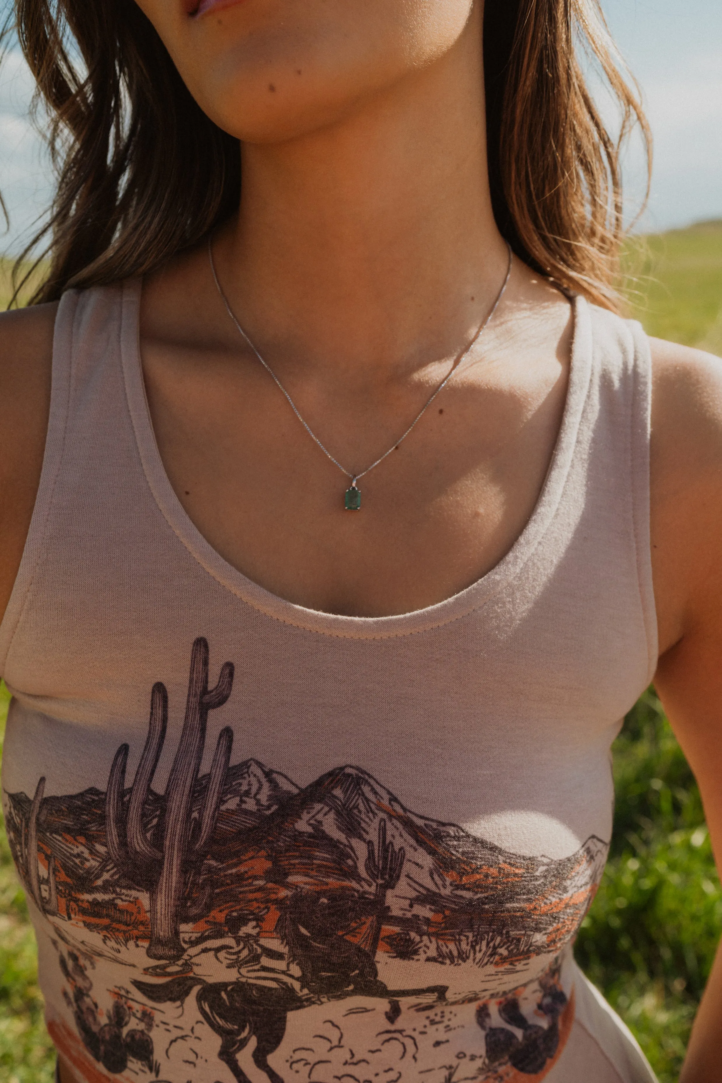 Going Green Necklace | Emerald sold by Goldie Lew product image thumbnail 3