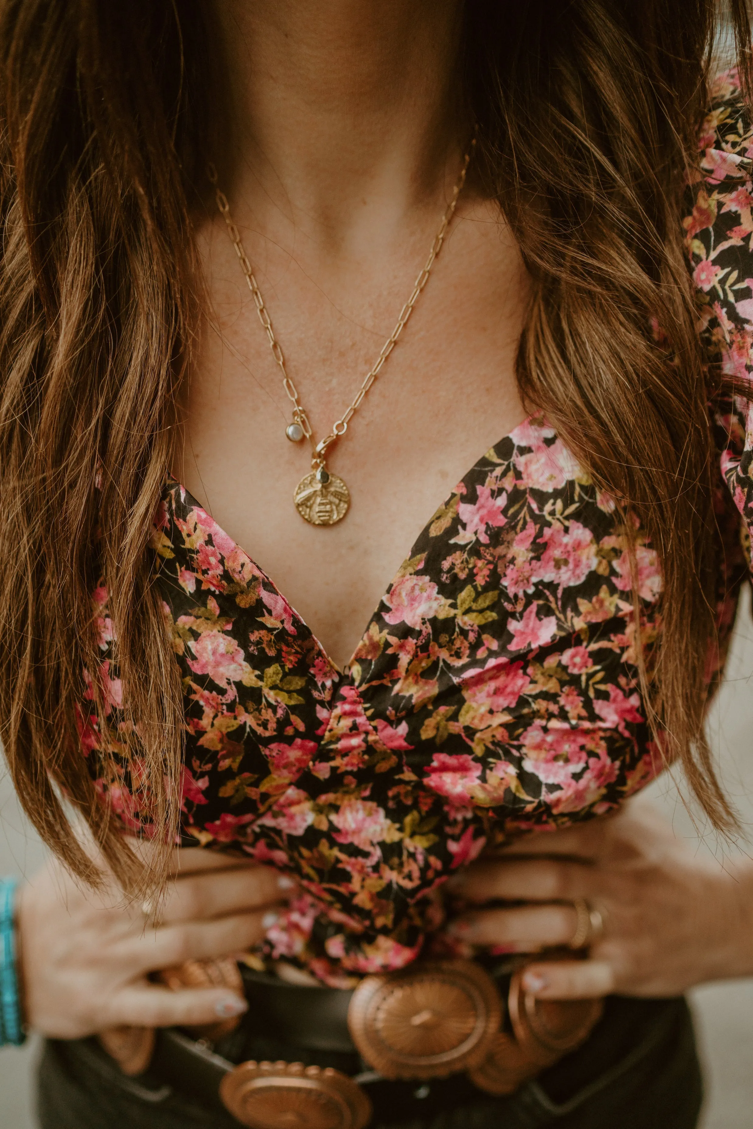 Bee Necklace | #1 | Gold sold by Goldie Lew