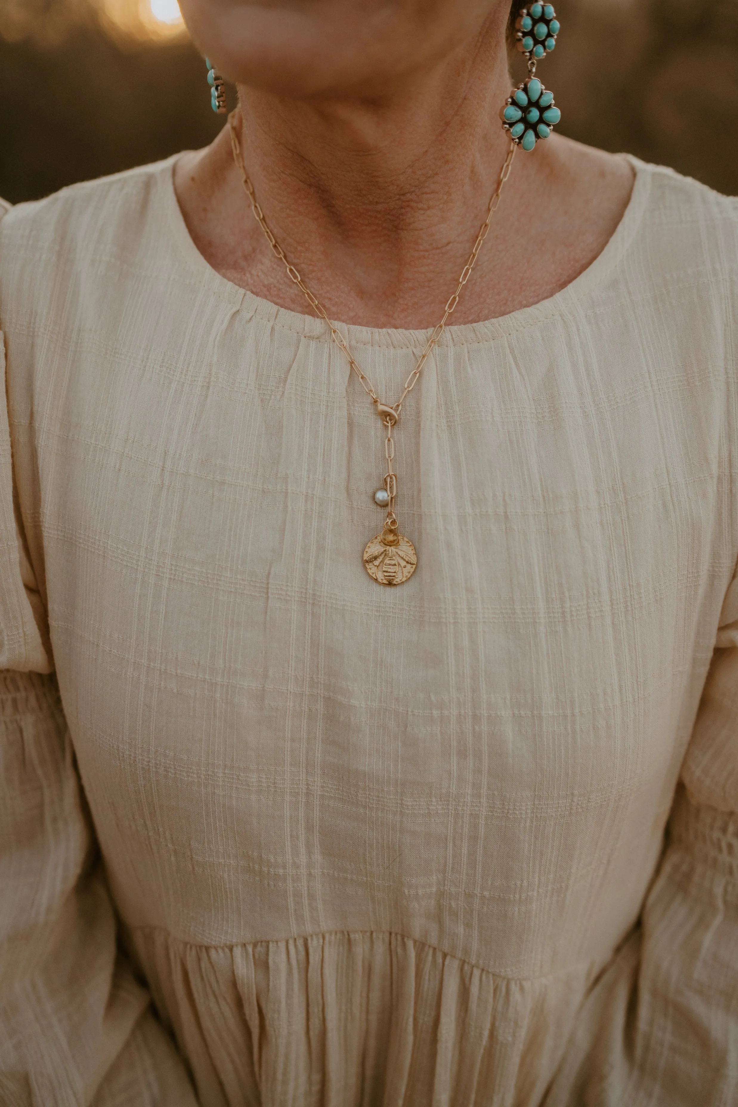 Bee Necklace | #1 | Gold sold by Goldie Lew product image thumbnail 4